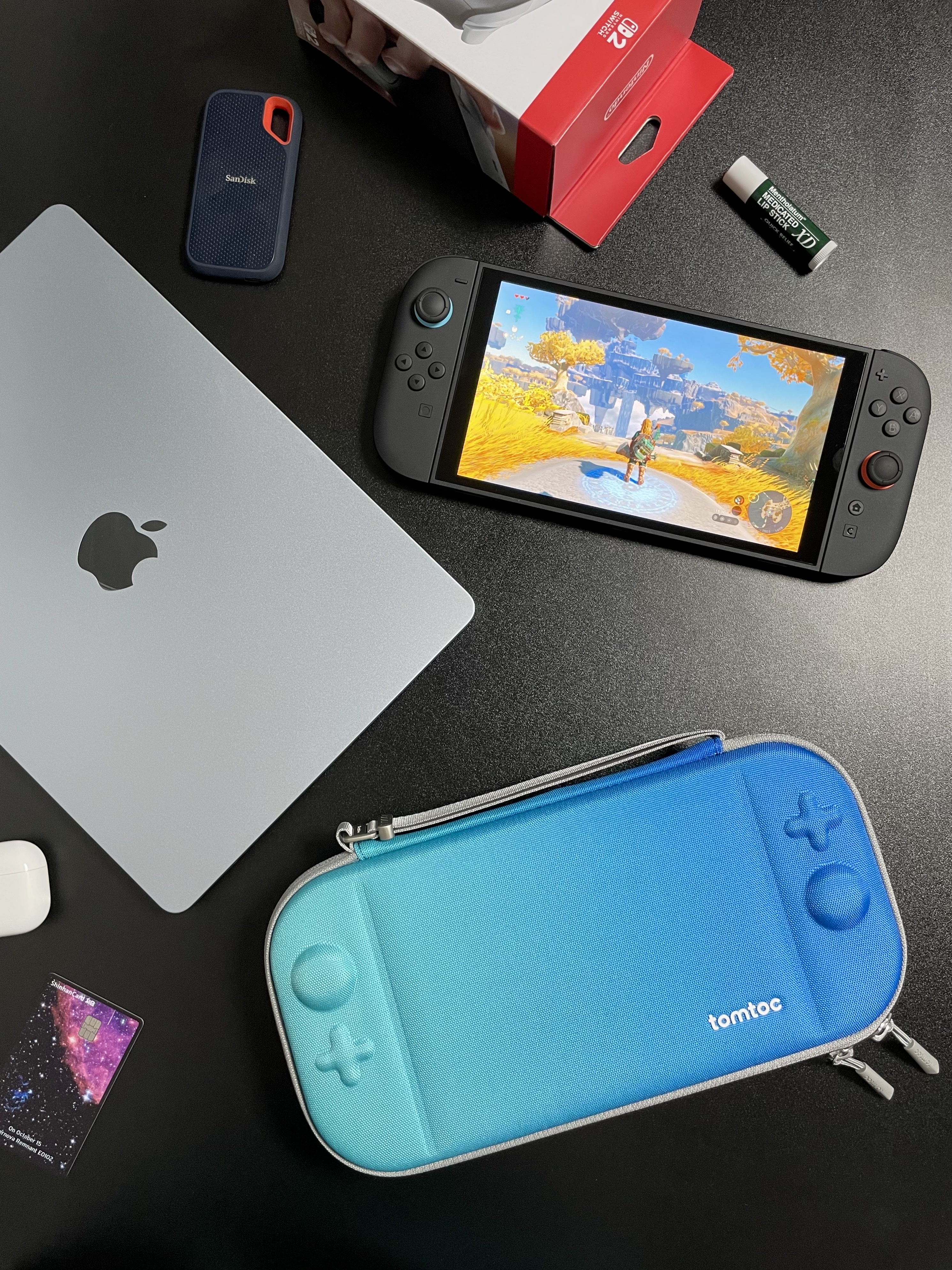 Nintendo Switch 2 Black (Korean Ver.), Nintendo Switch 2 Legend of Zelda Tears of the Kingdom 착용 스타일