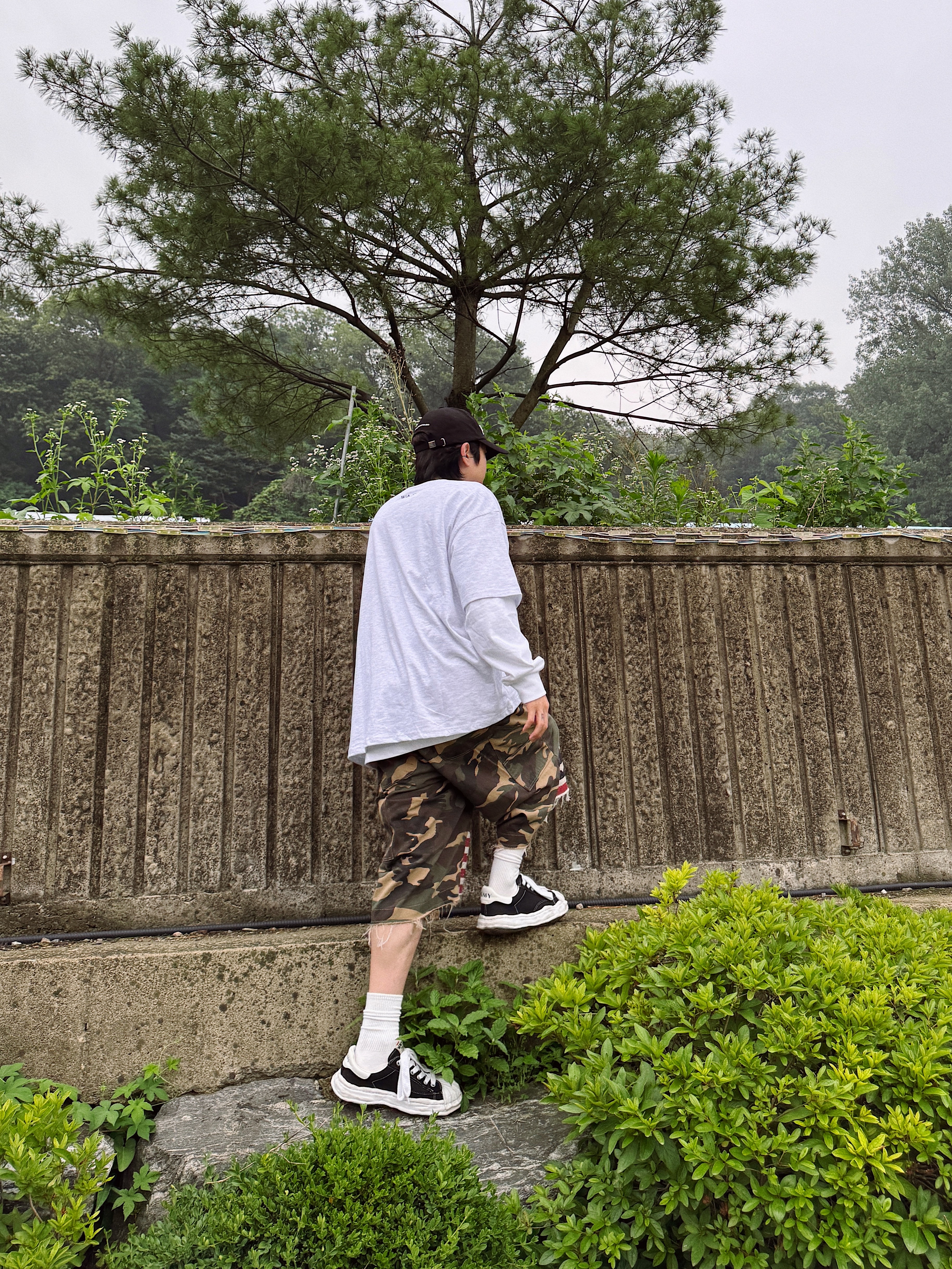 Post Archive Faction (Paf) x Joopiter Baseball Cap Black, Maison Mihara Yasuhiro Blakey OG Sole Canvas Low-top Sneakers Black White 착용 스타일 - 7