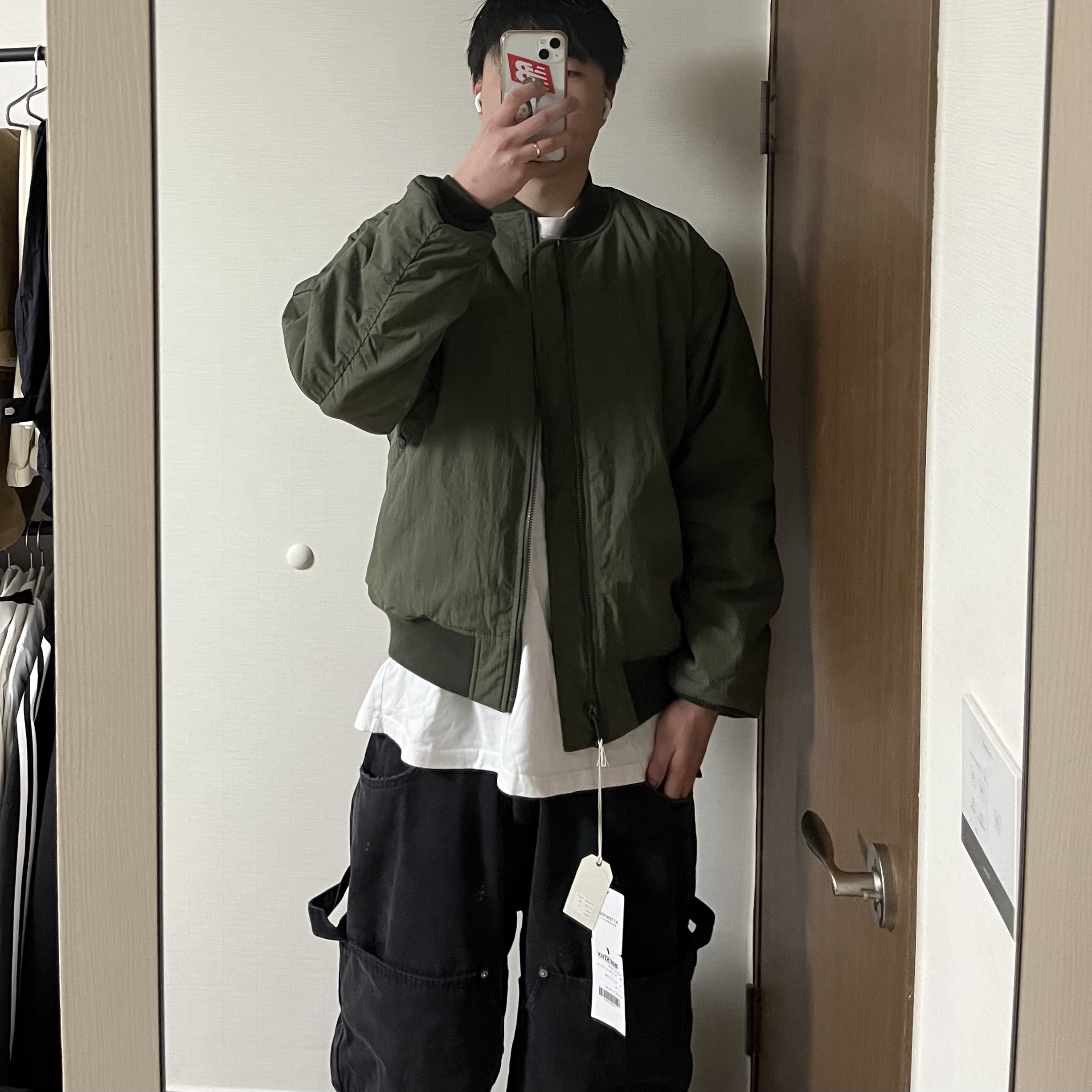 Nonnod Double knee cover pants Vintage black, Balenciaga Stomper Bootie Black 착용 스타일 - 3