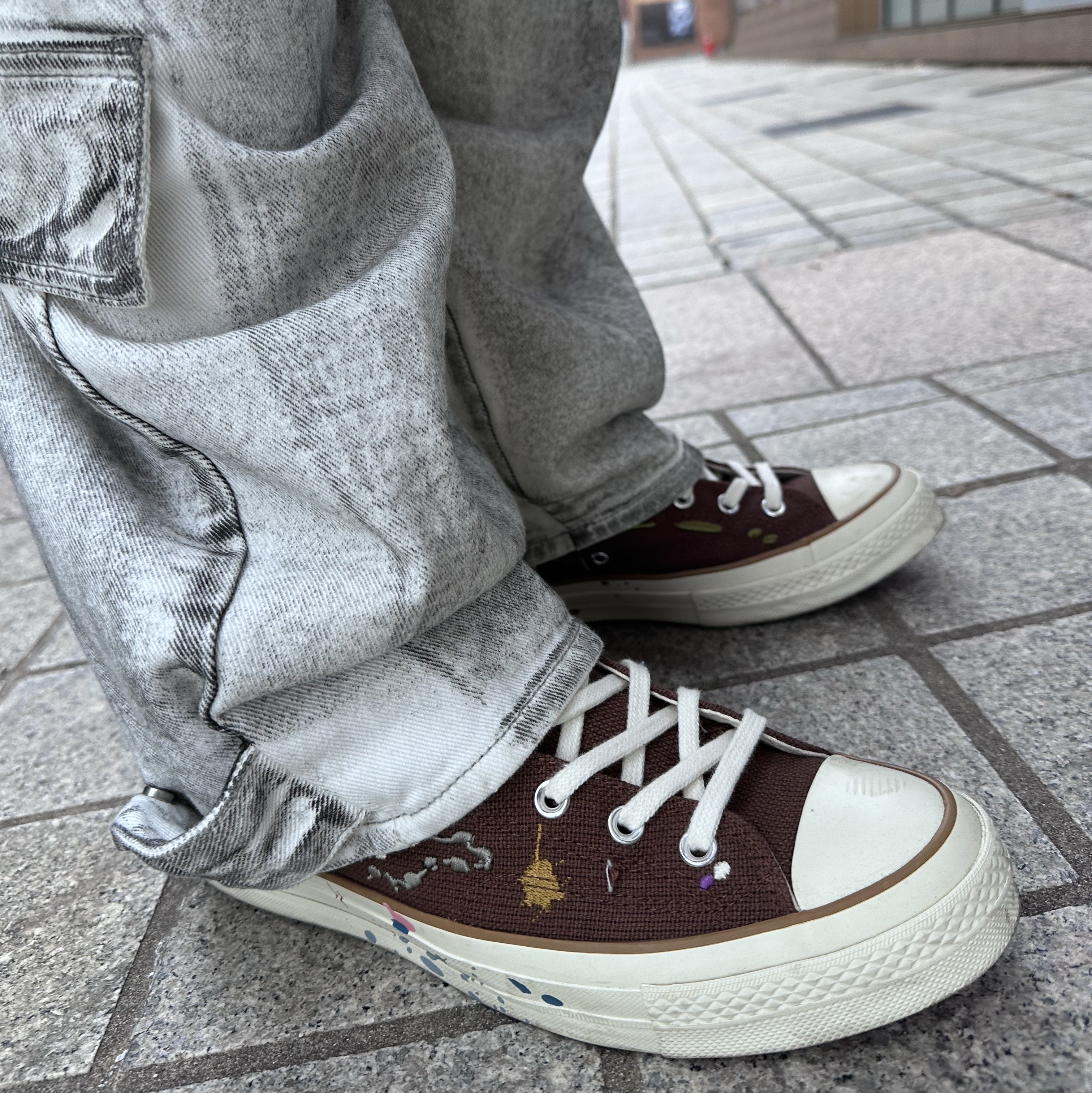 Converse x Bandulu Chuck 70 High Cappuccino 착용 스타일 - 2
