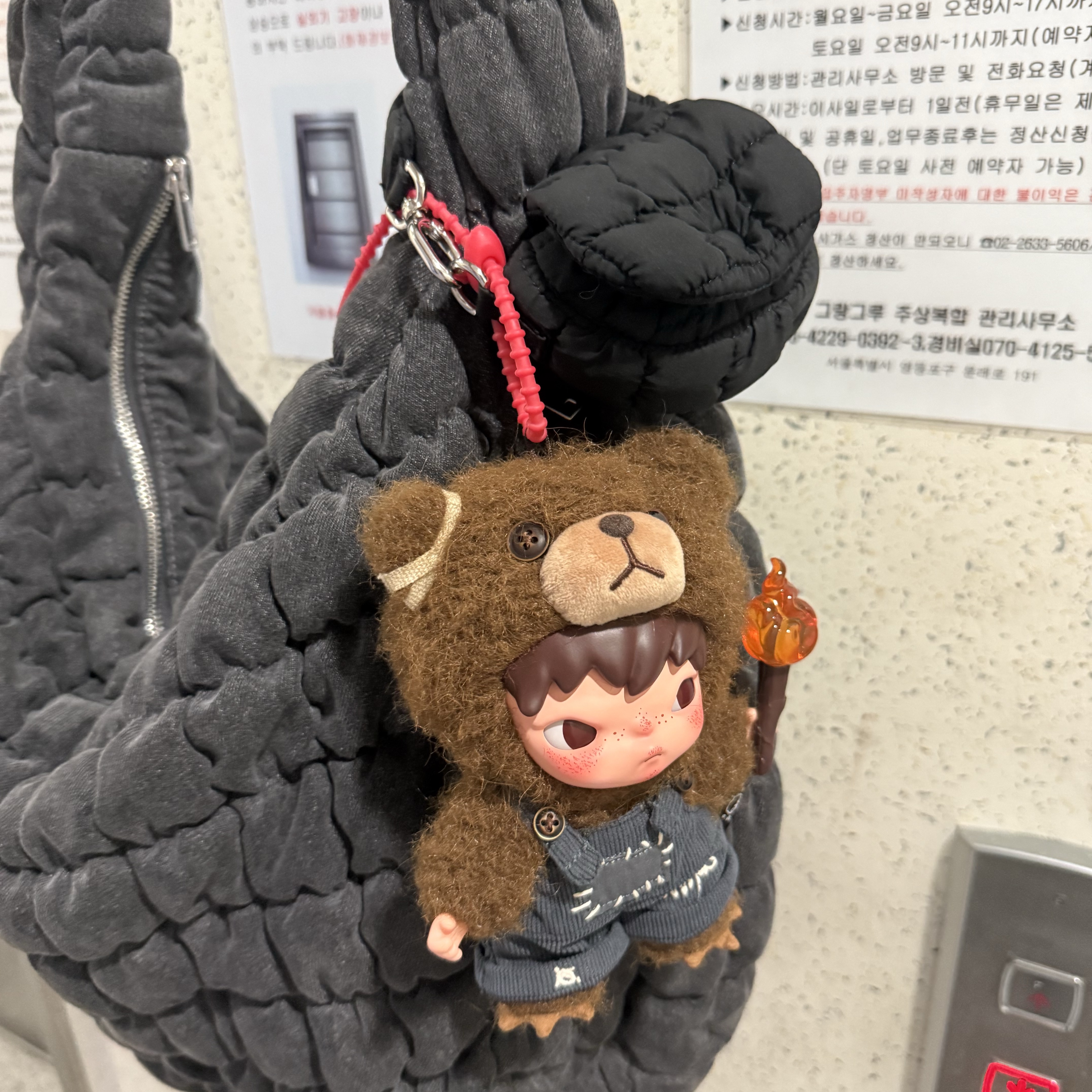 Pop Mart Hirono Living Wild-Fight For Joy Plush Doll, Pop Mart Hirono The Pianist Blister Figure 착용 스타일 - 2
