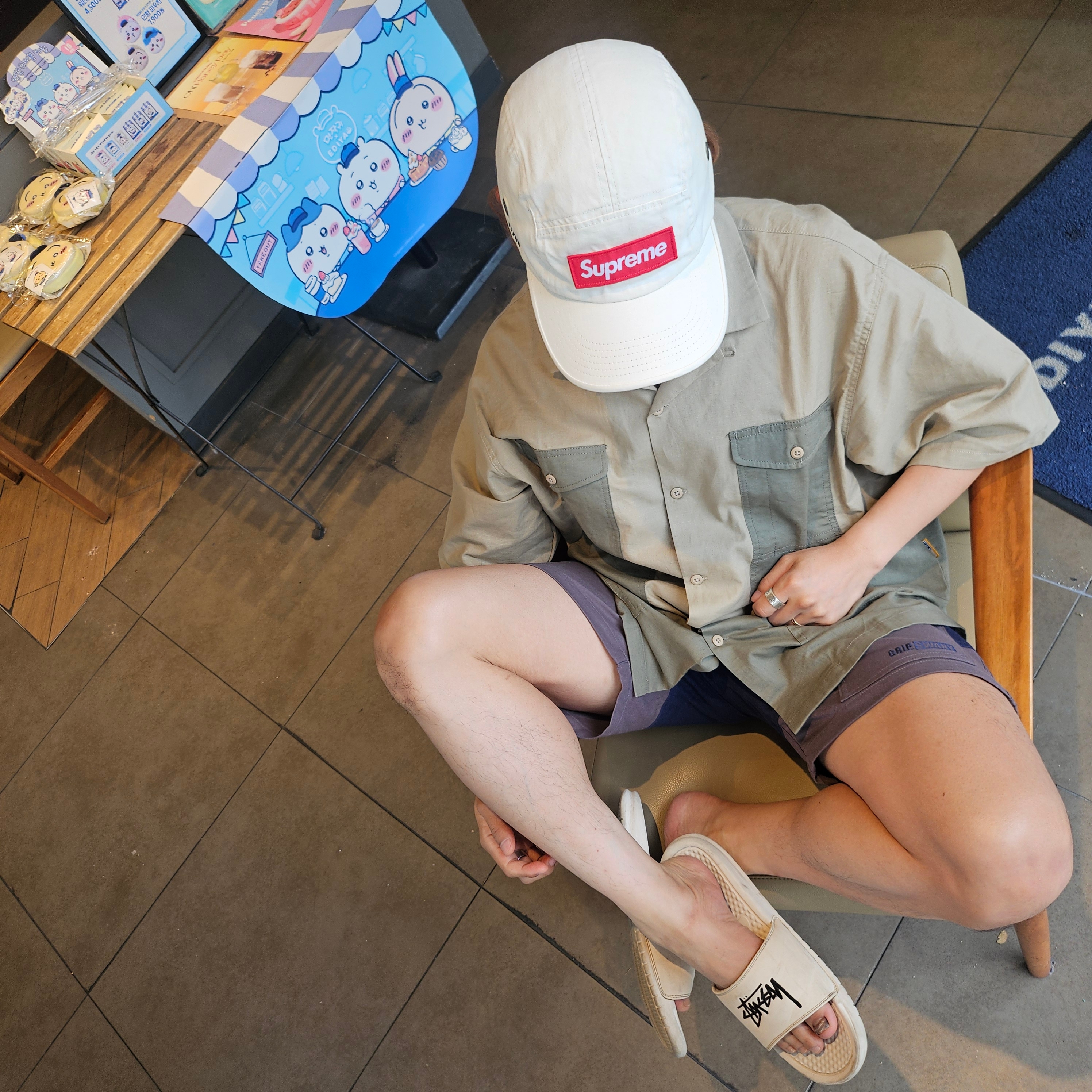 Diesel Dx1509 Stainless Steel Chain Necklace Silver, Supreme Military Camp Cap Stone - 22SS 착용 스타일 - 3