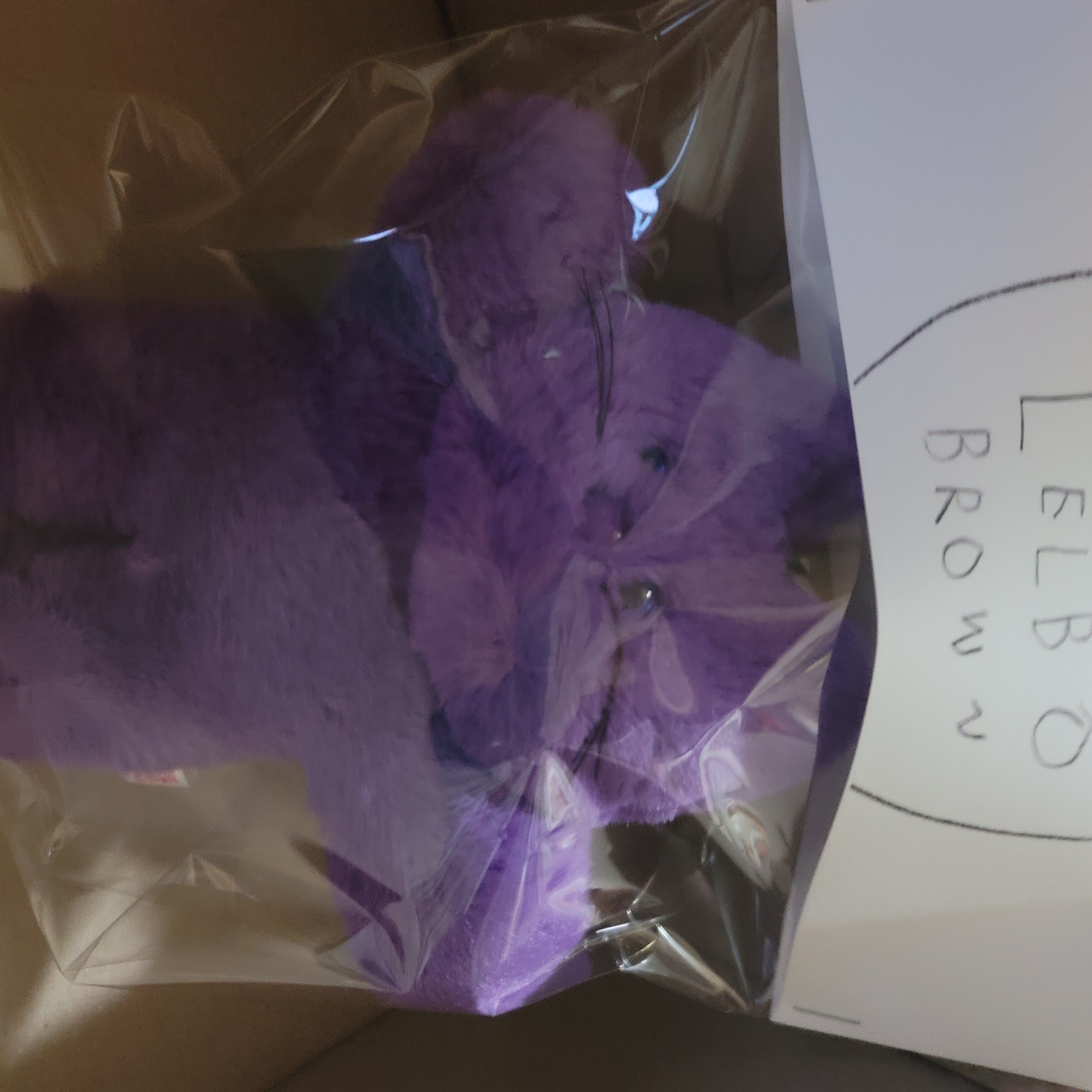 Lelbobrown Little Cat Keyring Violet 착용 스타일