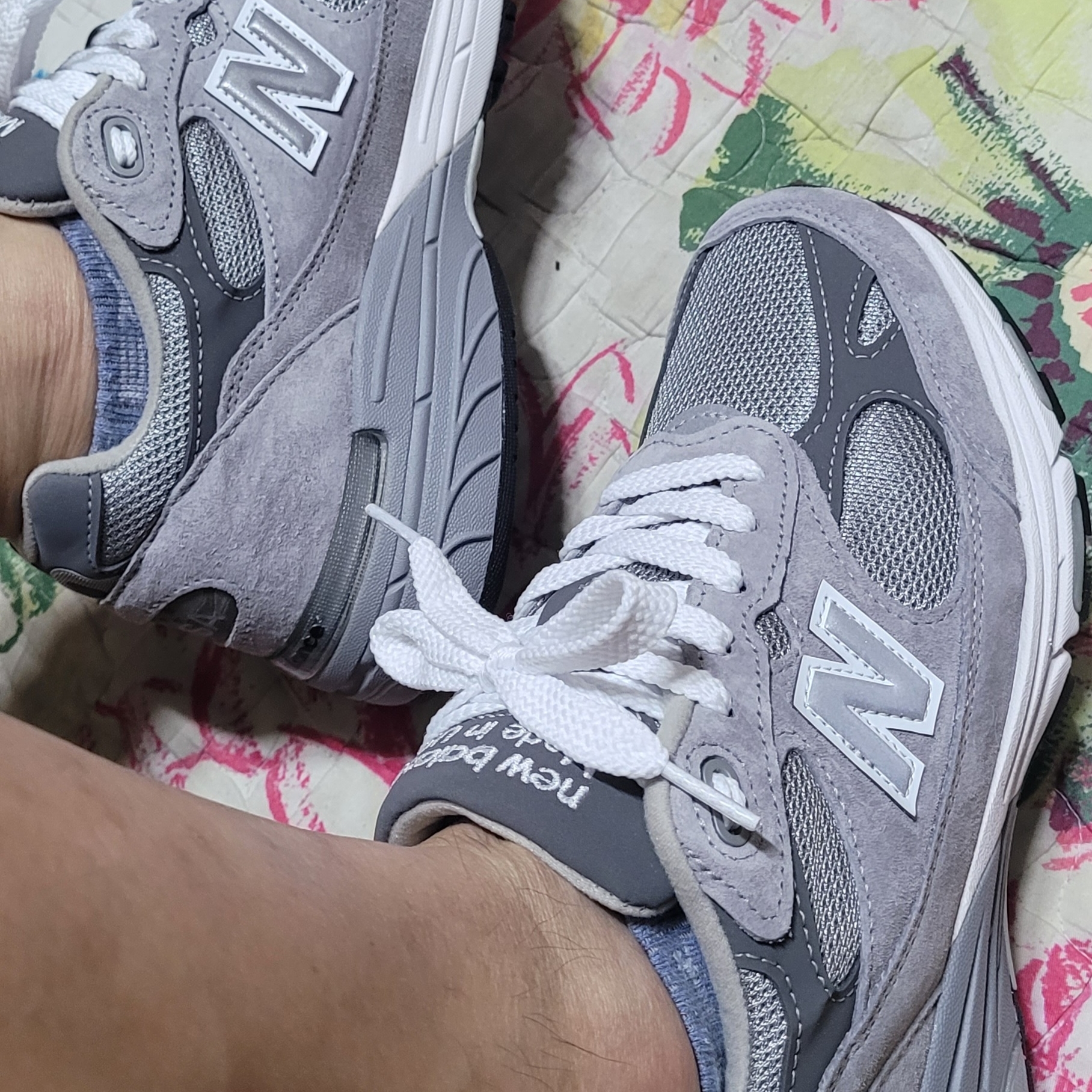 New Balance 993 Made in USA Grey - D Standard 착용 스타일 - 2