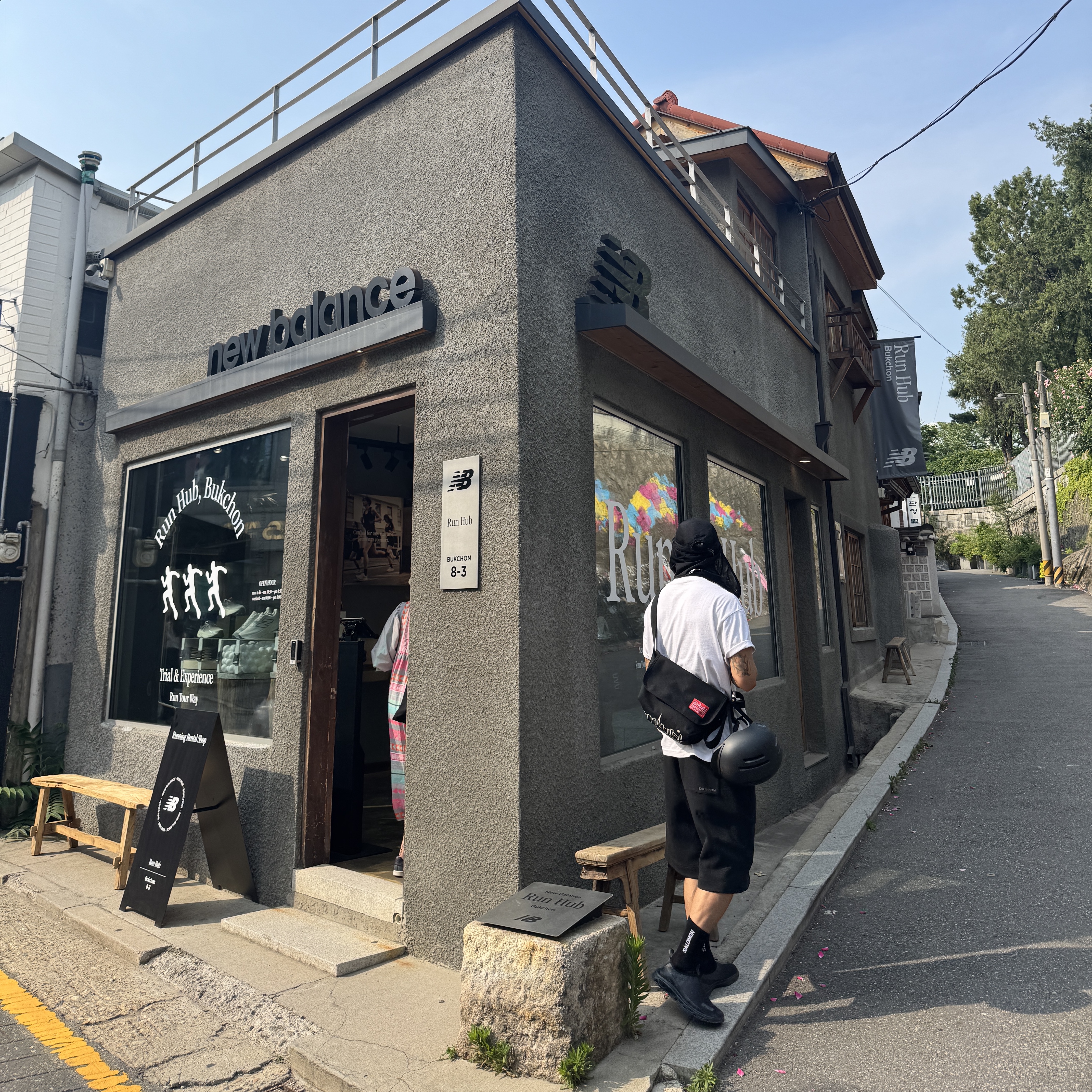 Salomon Current Sun Block Cap Black 착용 스타일 - 3