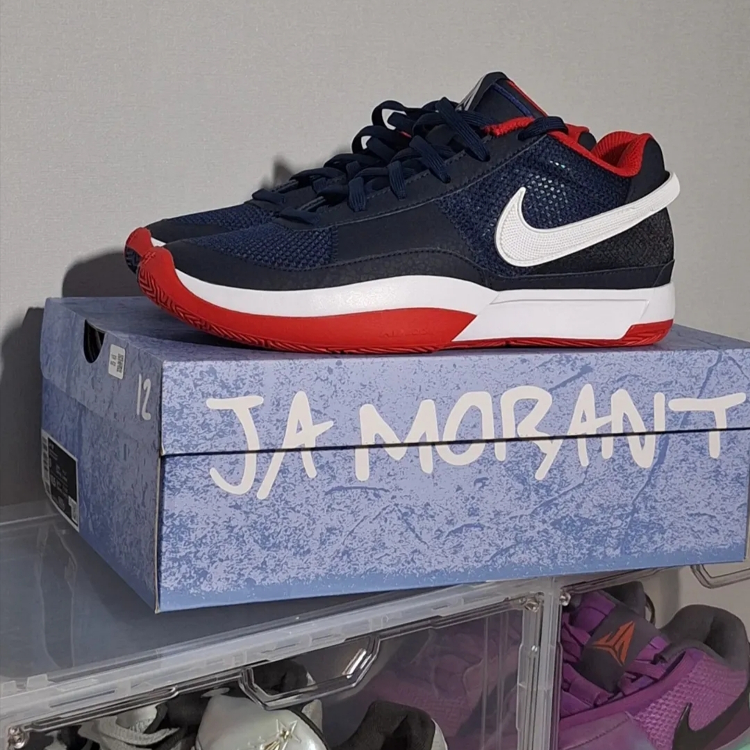Nike Ja 1 EP Midnight Navy White 착용 스타일