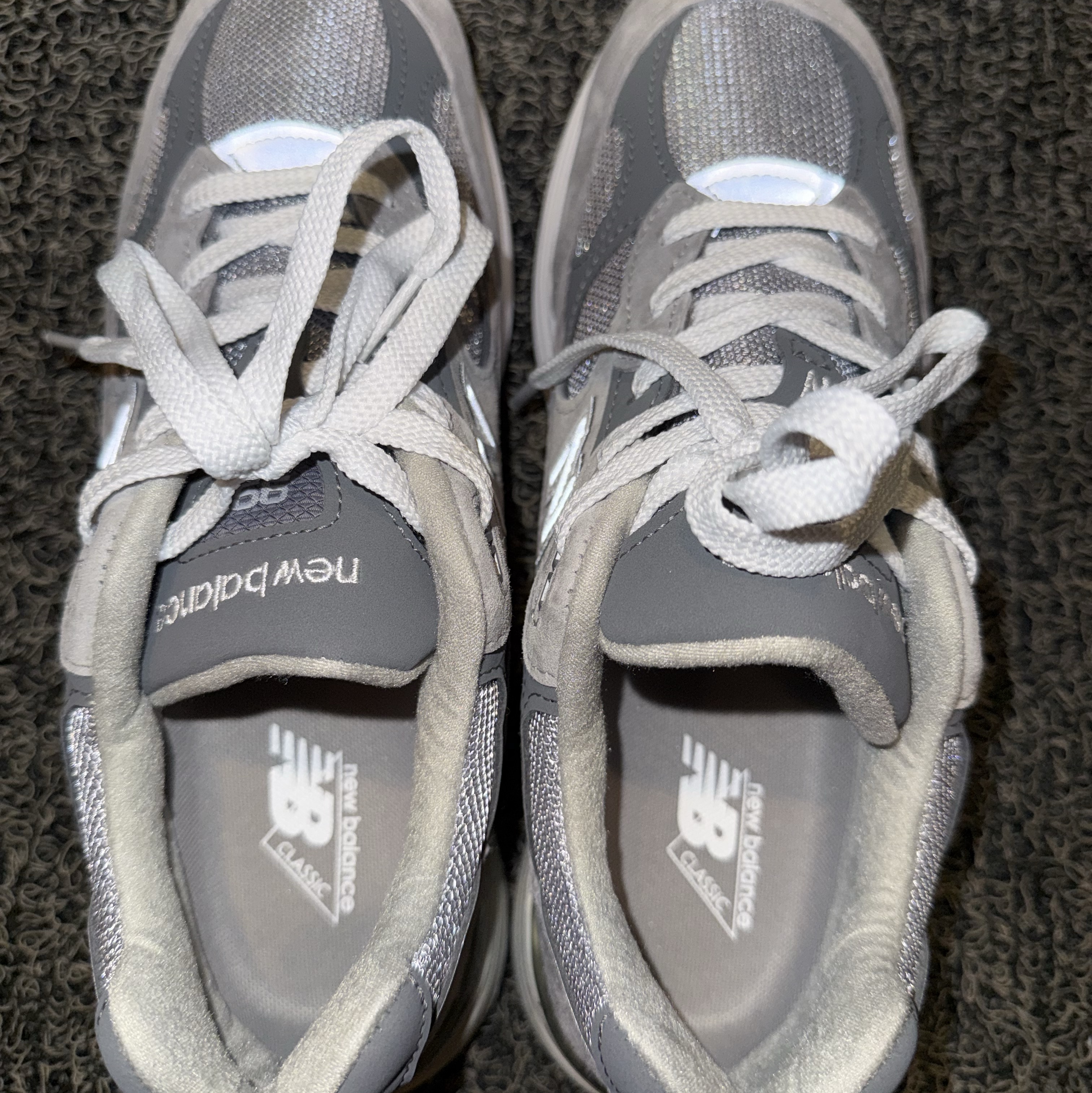 New Balance 992 Made in USA Grey - D Standard 착용 스타일 - 1