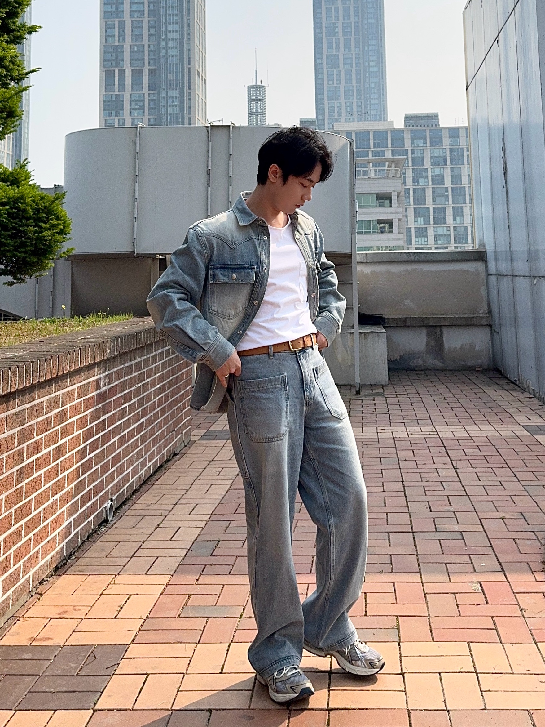 Asics Gel-1130 Oyster Grey Pure Silver 착용 스타일 - 5