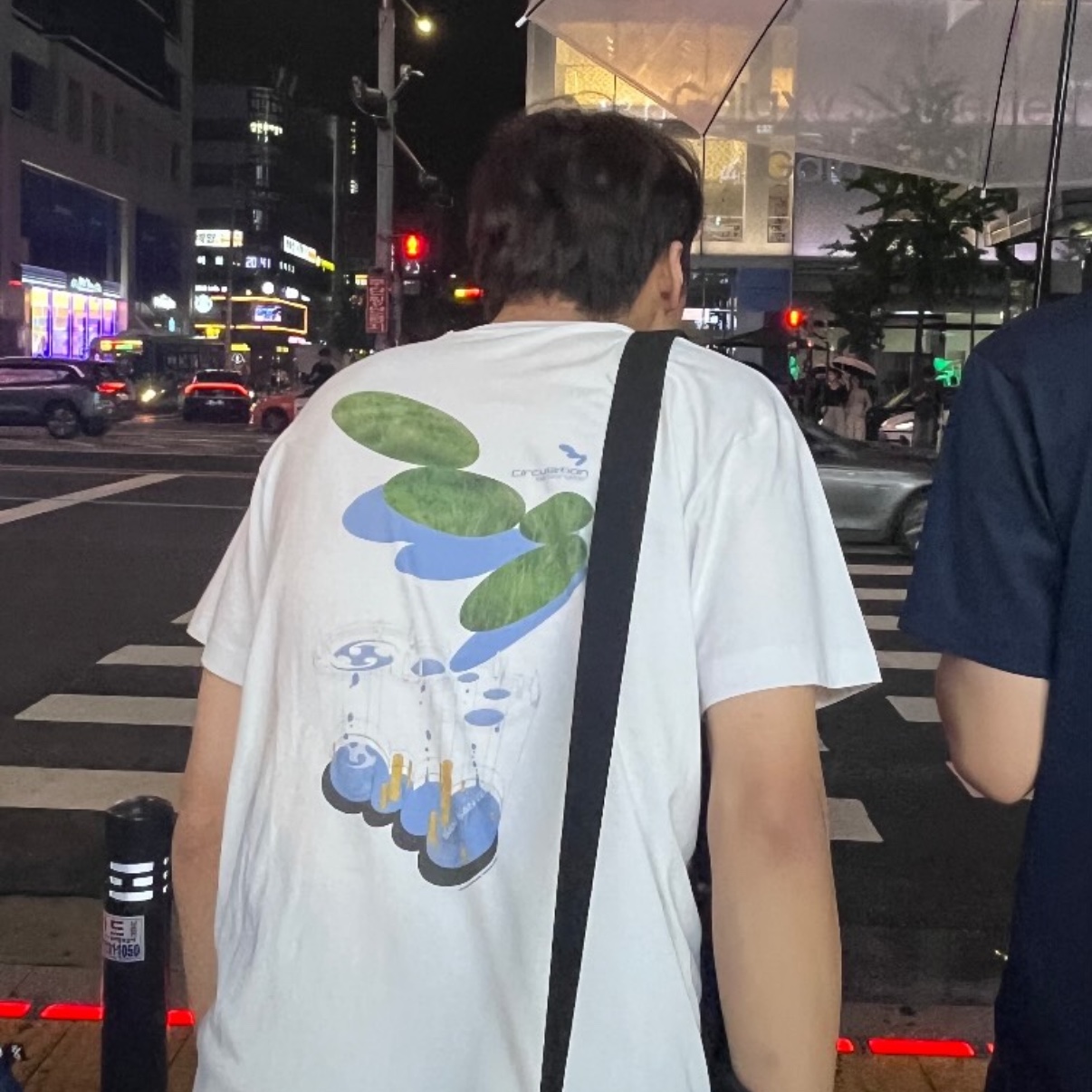 Sansan Gear Chan Chan Symbol T-Shirt White - 25SS 착용 스타일