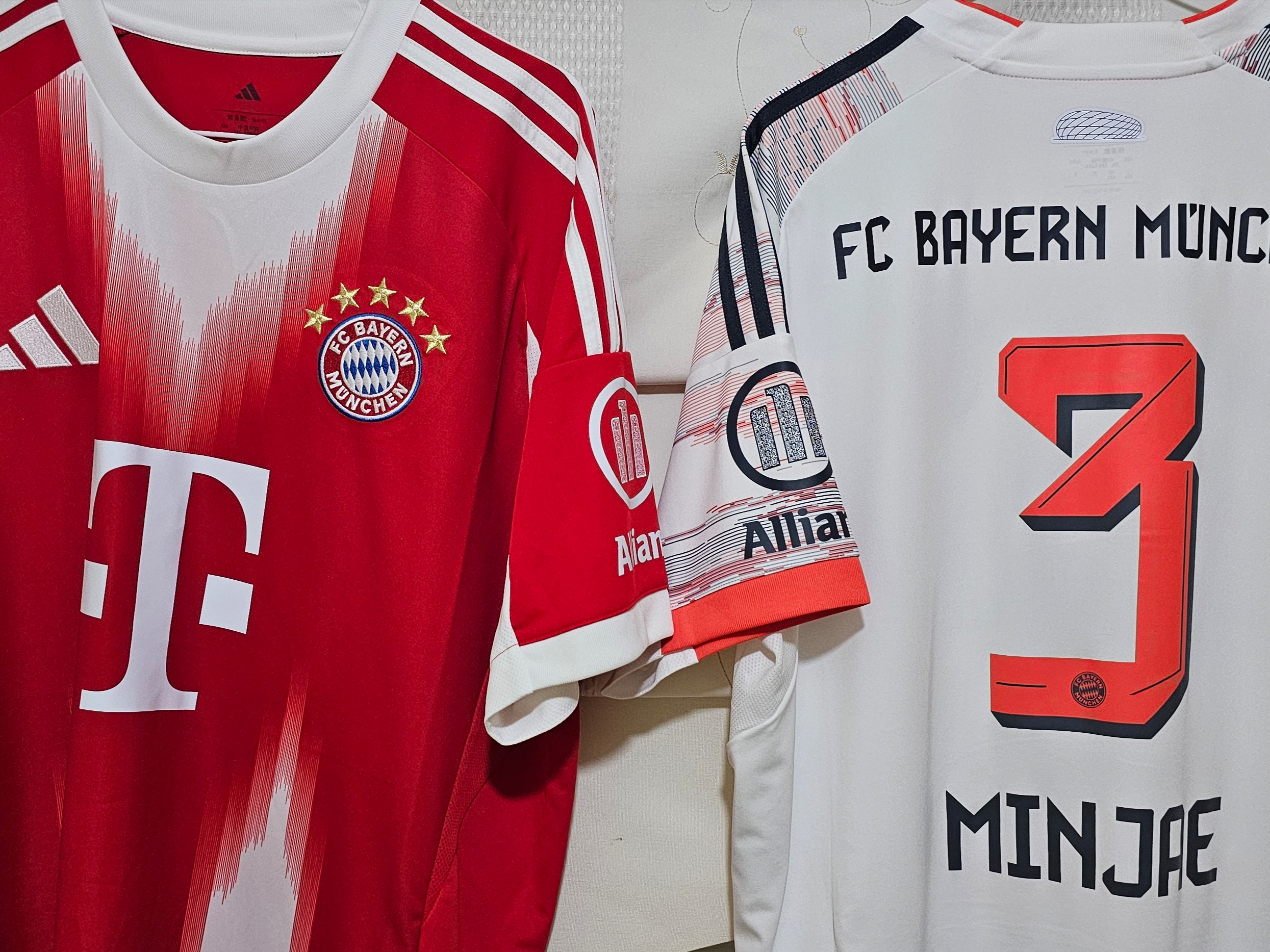 Adidas Bayern Munchen 2024/25 Home Jersey Red - KR Sizing (Non Marking Ver.) 착용 스타일