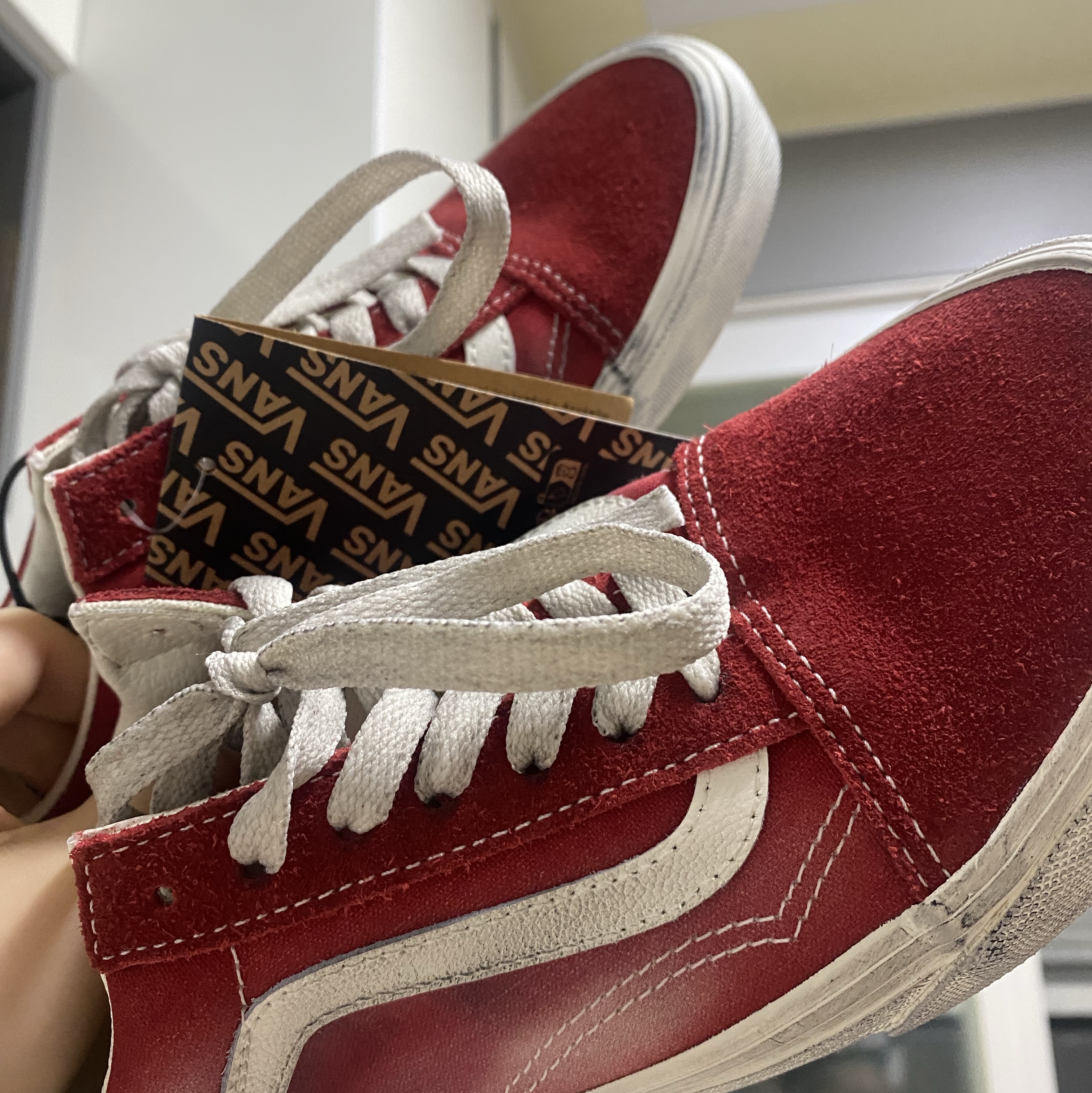 Vans Old Skool Wave Washed Red 착용 스타일