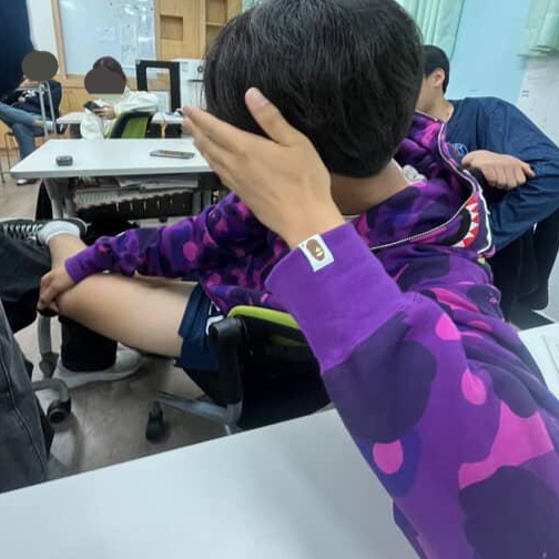 BAPE Color Camo Shark Full Zip Hoodie Purple 착용 스타일 - 2