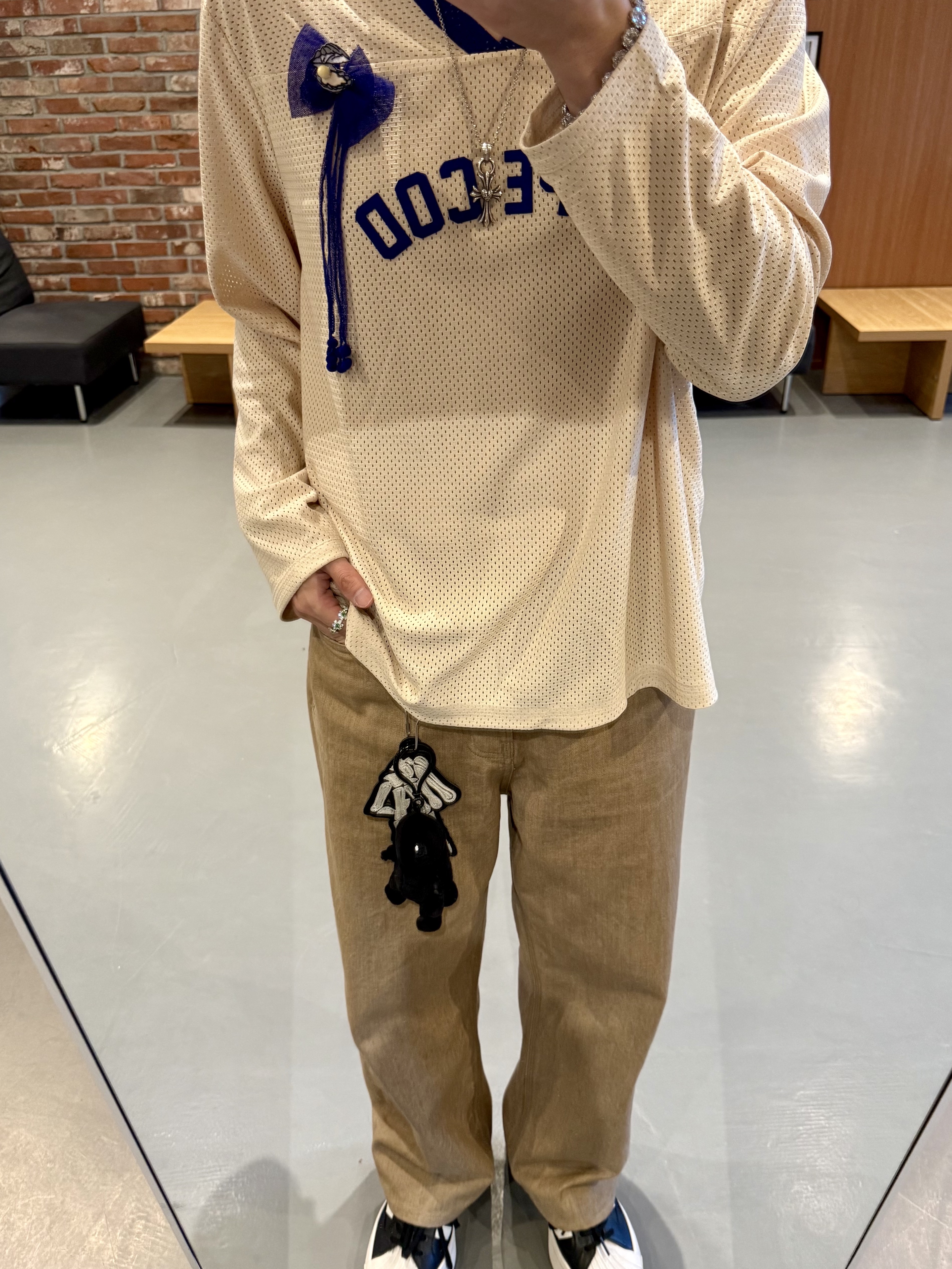 Nike x Bode Mesh Jersey Ecru - US/EU, Y-3 Yohji Star Black White 착용 스타일