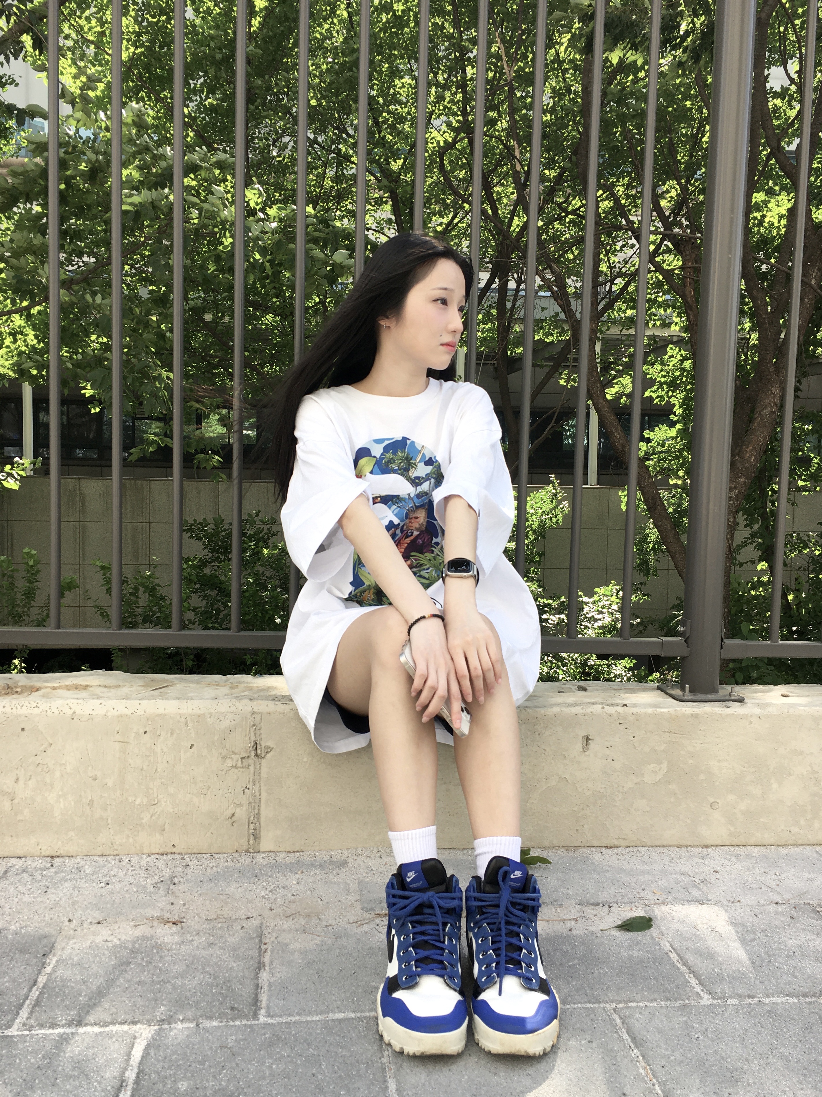 Nike x Undercover SFB Jungle Dunk White 착용 스타일 - 2