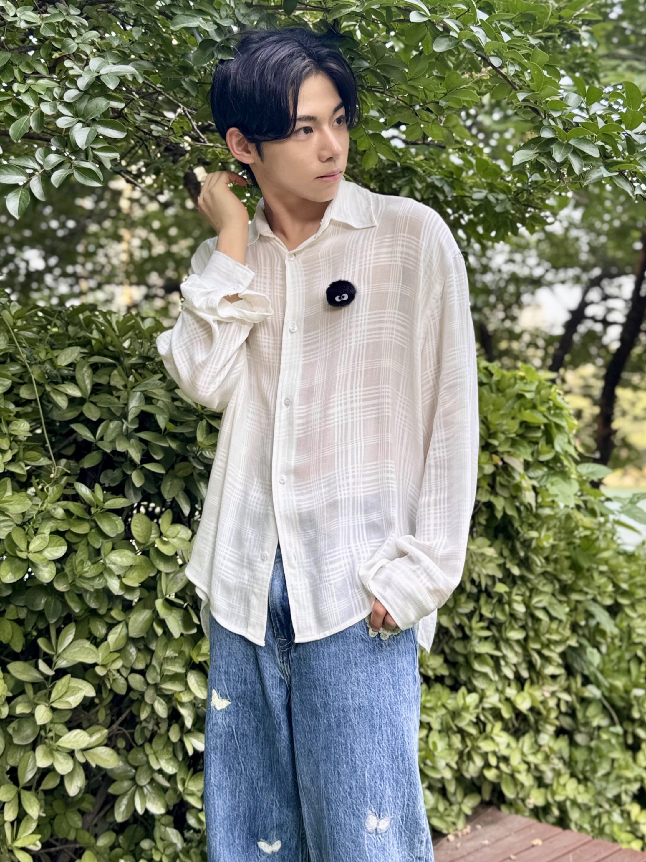 (W) Our Legacy Treble Cut Indigo Butterfly 착용 스타일 - 1