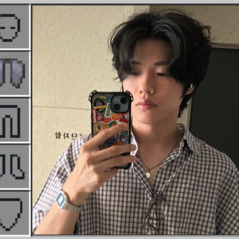 Nonenon Ugly Smile Necklace, Casio A-158WA-1 착용 스타일 - 2