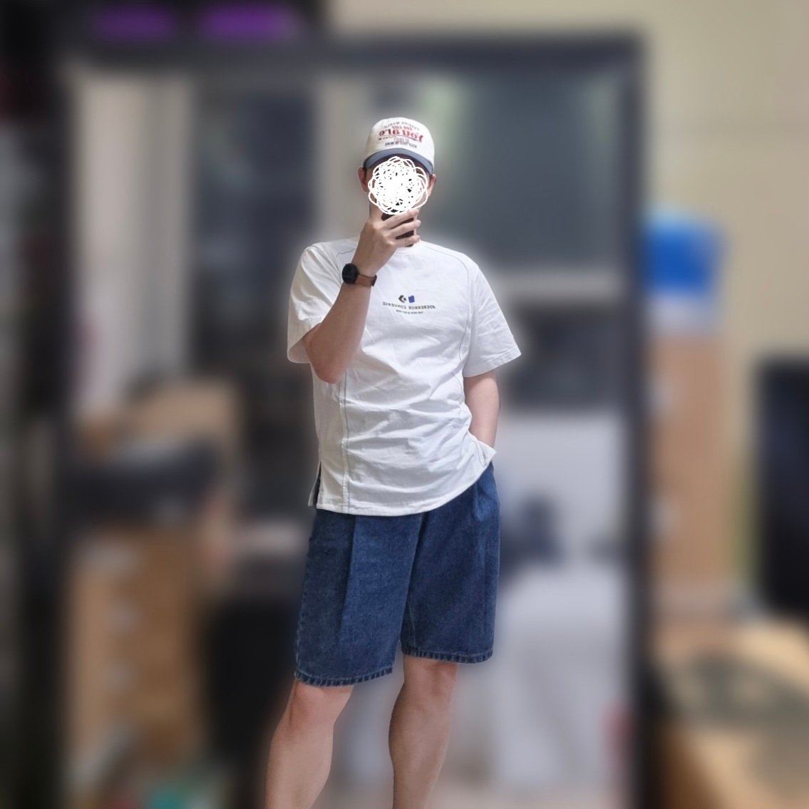 Converse x Ader Error T-Shirt Cloud Dancer 착용 스타일