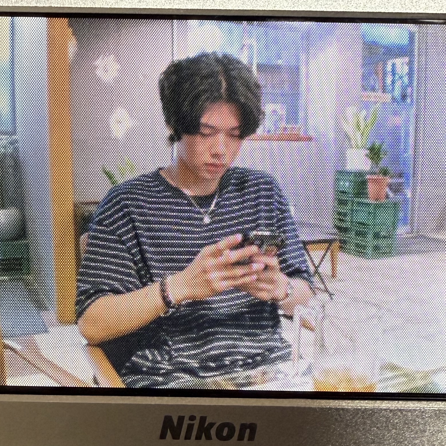 Nonenon Ugly Smile Necklace, Casio A-158WA-1 착용 스타일 - 1