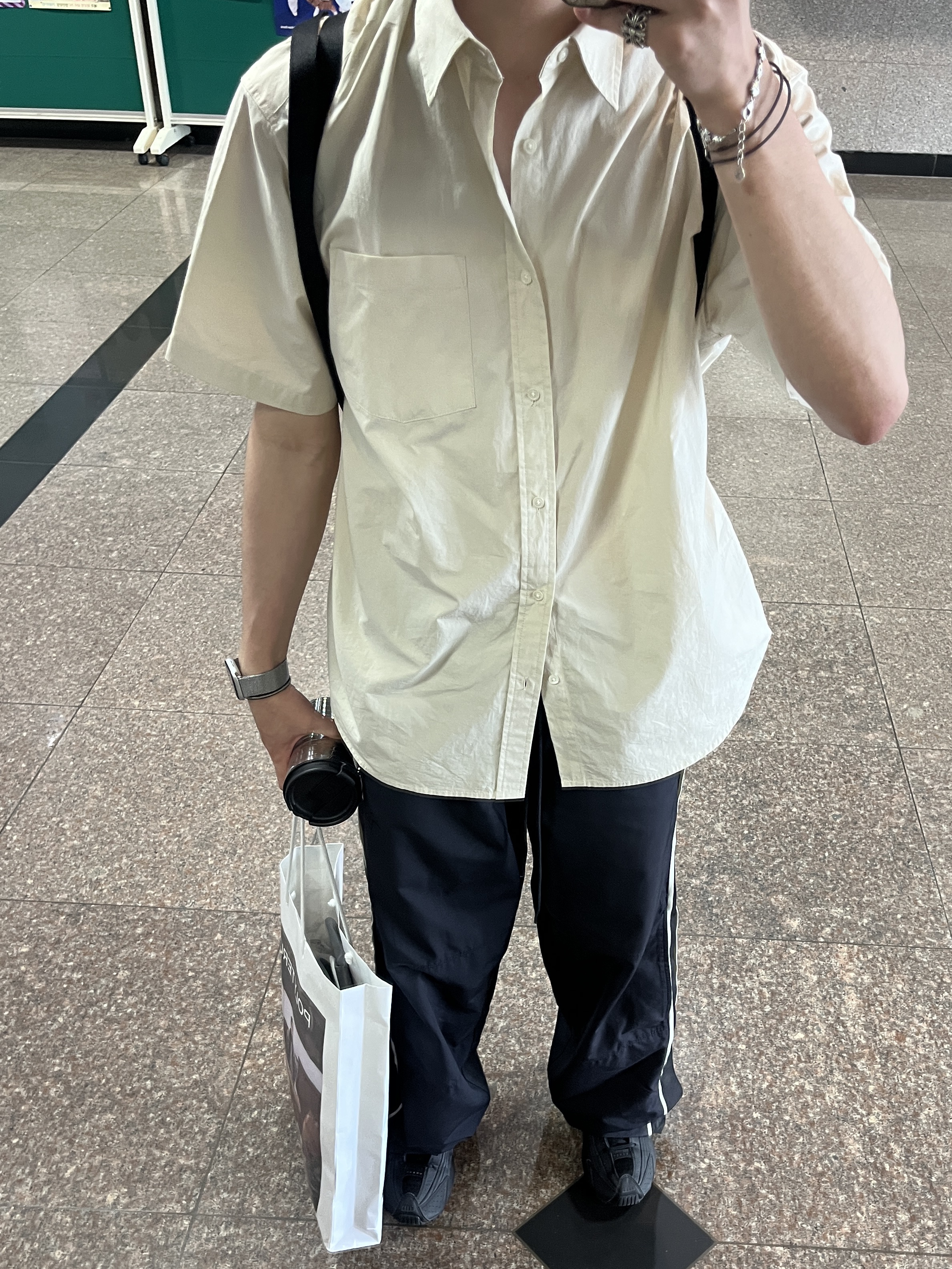 Polyteru 1011 Nylon Track Pants Dark Navy - 24SS, [프리오더] Polyteru 925 Silver Bracelet 001 (Cross & Hanabi Lemon) 착용 스타일
