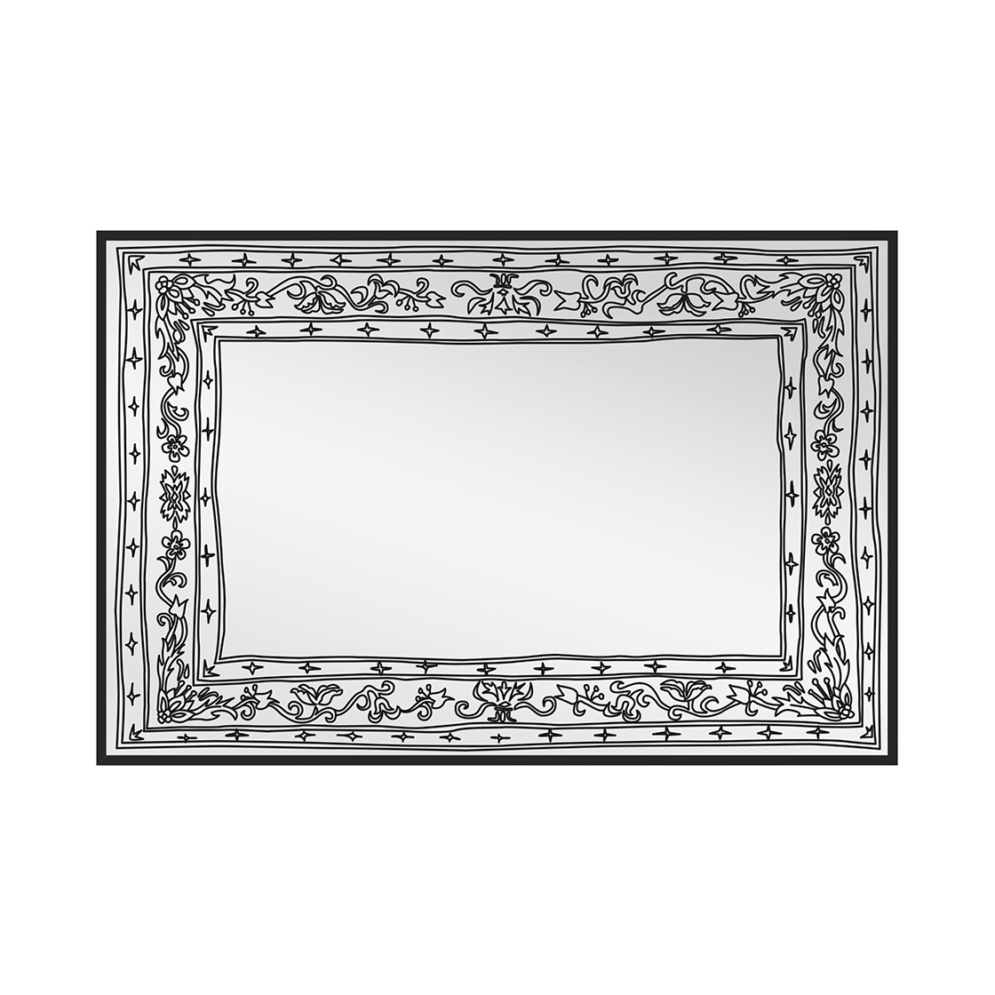 _SAYTOUCHE107_4 Say Touche Doodle Persian Mirror Black