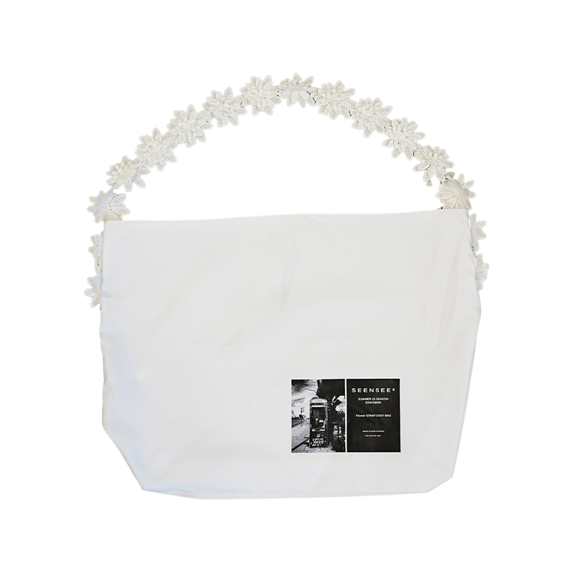 씬 플라워 스트랩 이지 백 화이트(SEEN Flower Strap Easy Bag White)