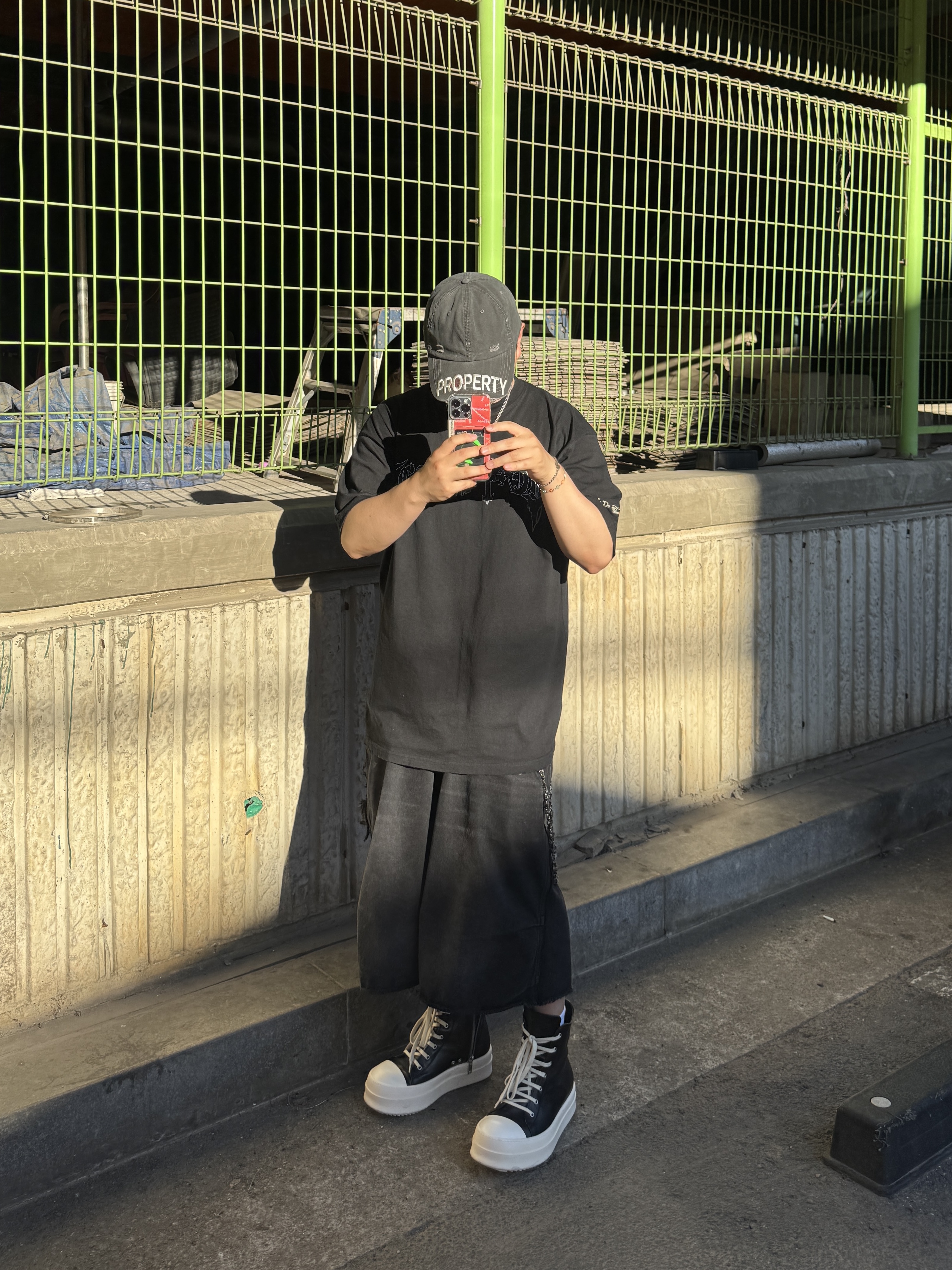 Rick Owens Luxor Mega Bumper Sneakers Black Milk, [더블적립] ETCE Washed Property Cap Gray 착용 스타일