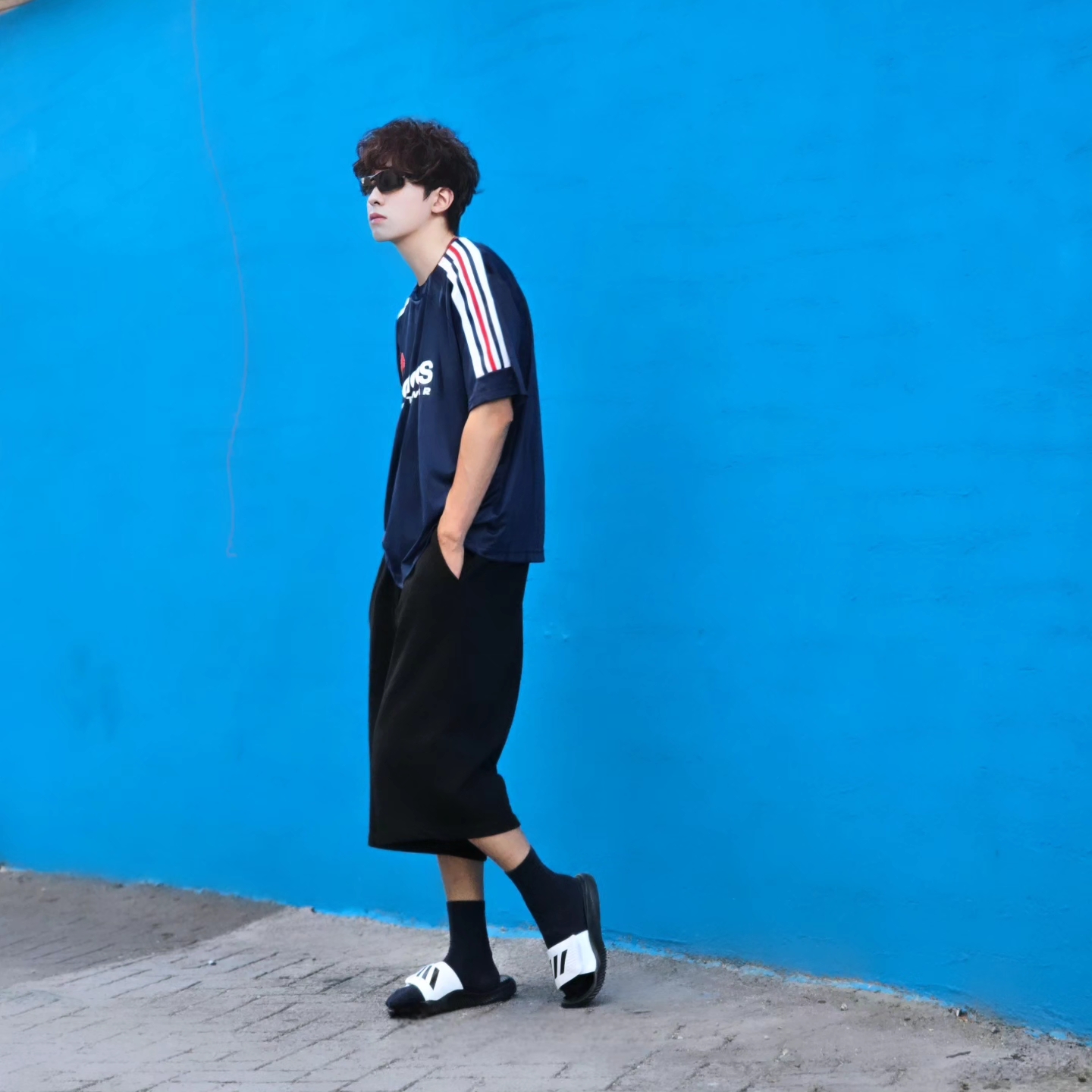 Adidas House of Tiro Nations Pack T-Shirt Team Navy Blue 2 - KR Sizing, Adidas House of Tiro Nations Pack T-Shirt Team Navy Blue 2 - US Sizing 착용 스타일 - 5