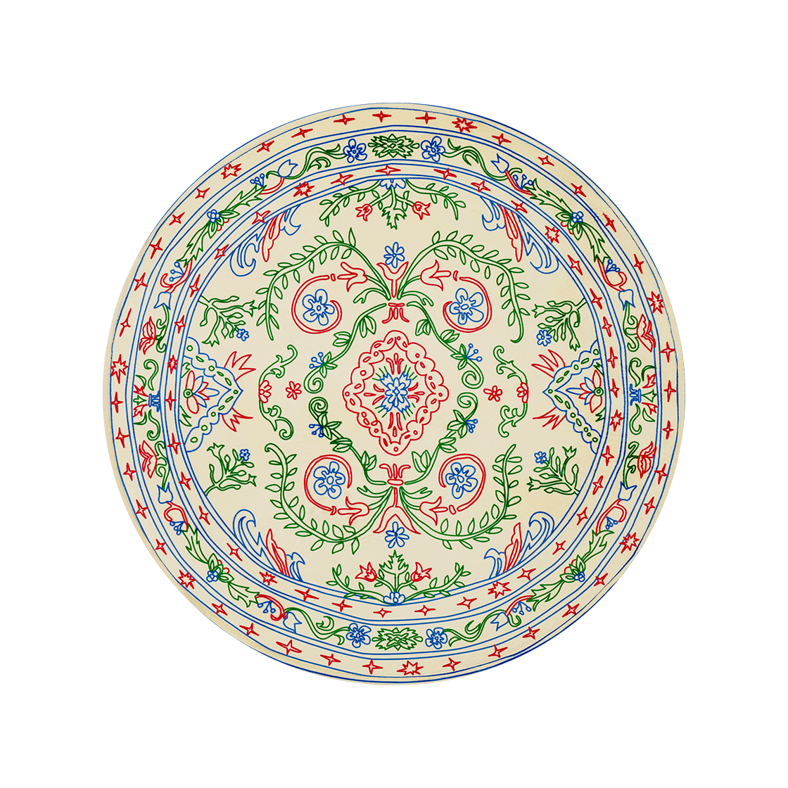 세이투셰 두들 페르시안 원형 러그 멀티