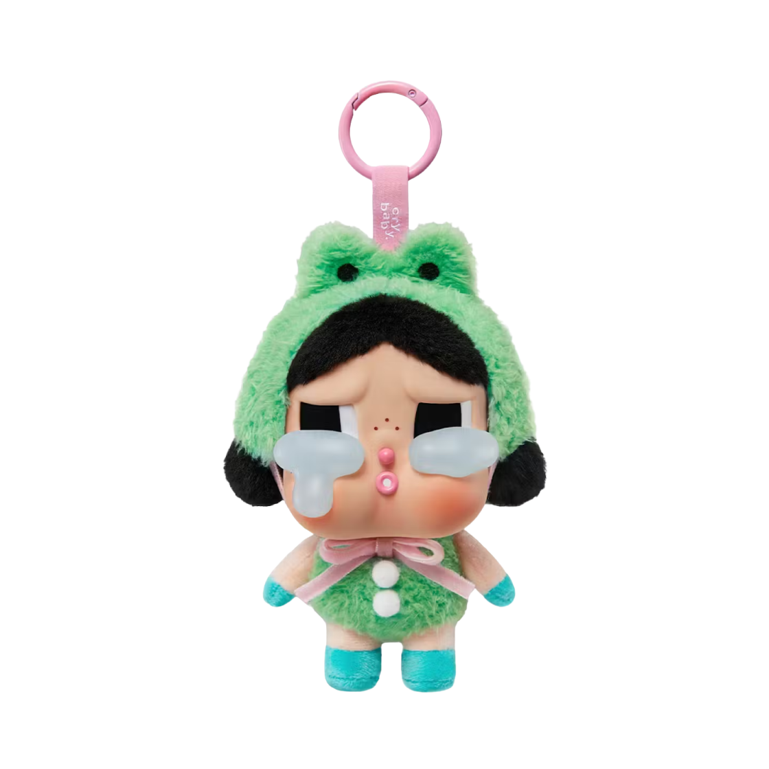 팝마트 크라이베이비 크라잉 어게인 시리즈 플러시 키링 개구리 (개봉 박스)(Pop Mart Crybaby Crying Again Series Plush Keyring What A Frog (Opened Case))