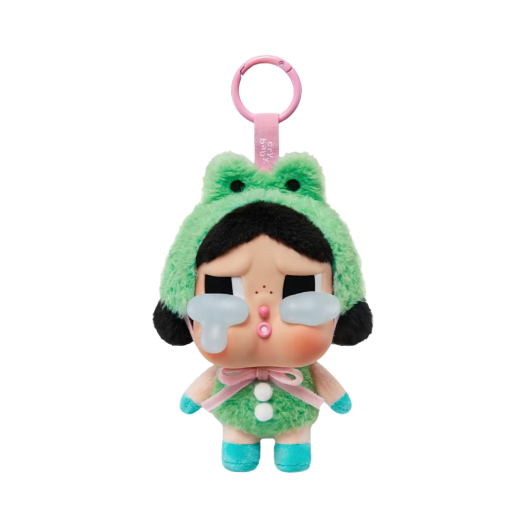 - Pop Mart Crybaby Crying Again Series Plush Keyring What A Frog (Opened Case)