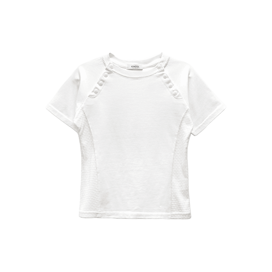 IGNTCR250 Ignota Core:12 Button SS T Shirts White