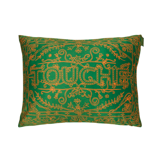 _SAYTOUCHE113 _1 Say Touche Doodle Persian Cushion Green