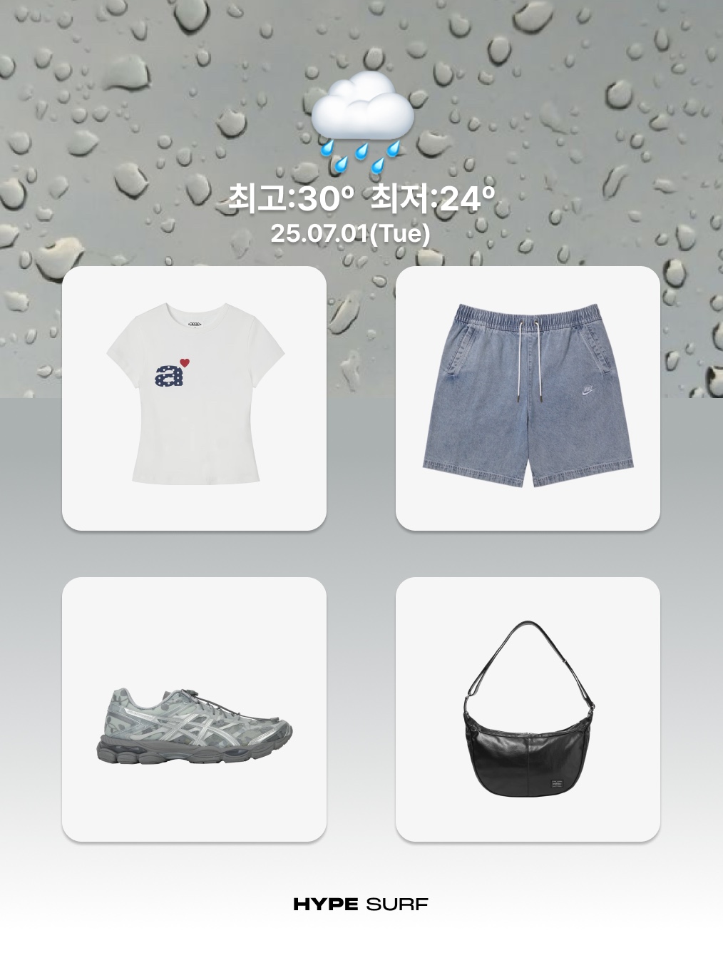 Stussy Rollers T-Shirt White, (W) Adidas Firebird Shorts Black - KR Sizing 착용 스타일 - 3