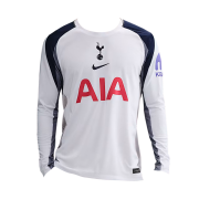 Nike Tottenham Hotspur 2025/26 Stadium Home Dri-FIT Replica Long Sleeve Jersey White Light Iron Ore Binary Blue (Non Marking Ver.)
