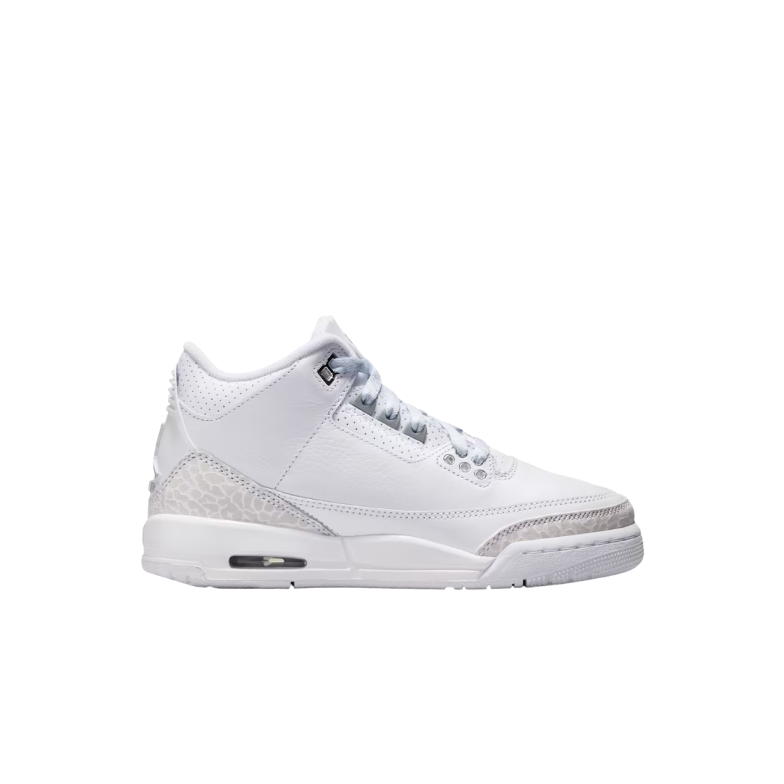 (GS) 조던 3 레트로 화이트 앤 실버((GS) Jordan 3 Retro White and Silver)
