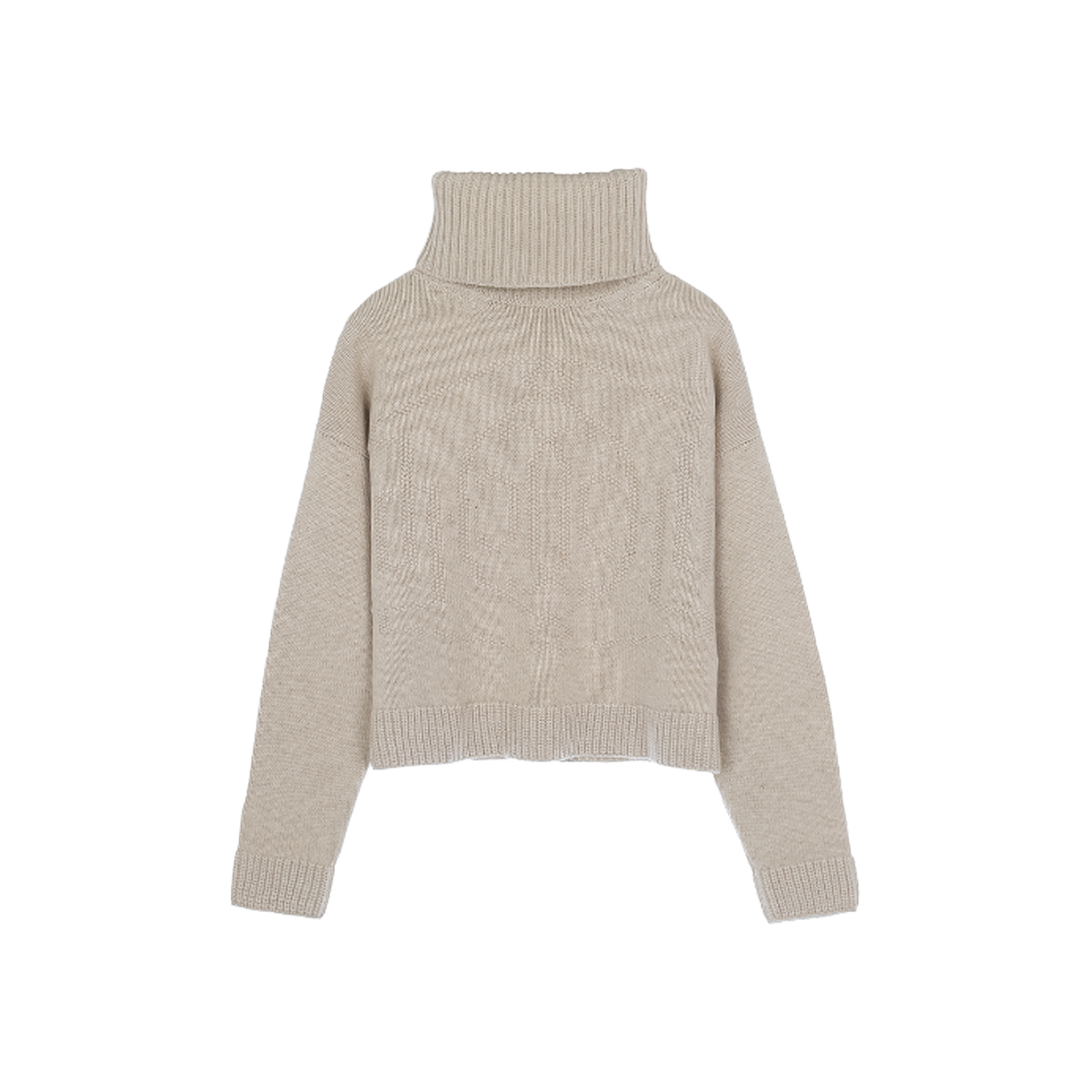 IT339DSGO5TB Hermes Cashmere H Lift Long Sleeve Sweater 34 Beige Naturel