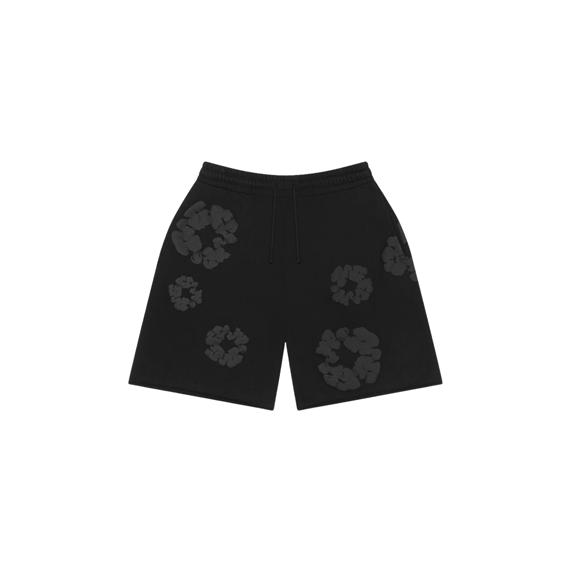 데님 티어스 모노 리쓰 스웨트쇼츠 블랙(Denim Tears Mono Wreath Sweatshorts Black)