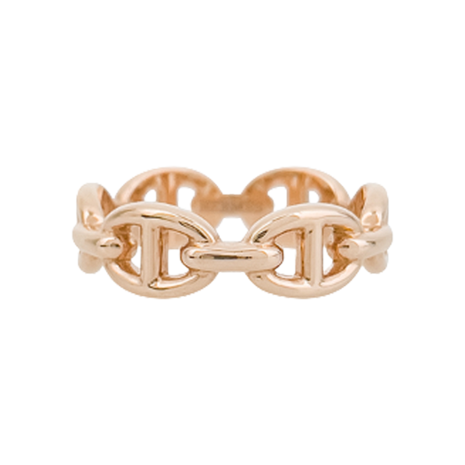 ITD8F53ON353 Hermes Chaine d'Ancre Ring Size 55 18K Rose Gold