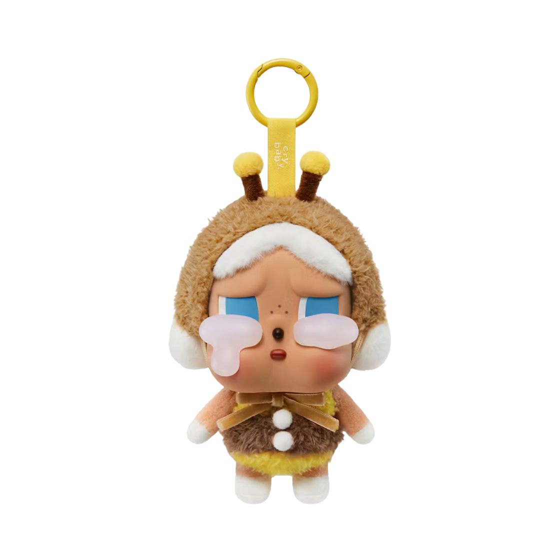 팝마트 크라이베이비 크라잉 어게인 시리즈 플러시 키링 꿀벌 (개봉 박스)(Pop Mart Crybaby Crying Again Series Plush Keyring I'll Bring You A Flower (Opened Case))