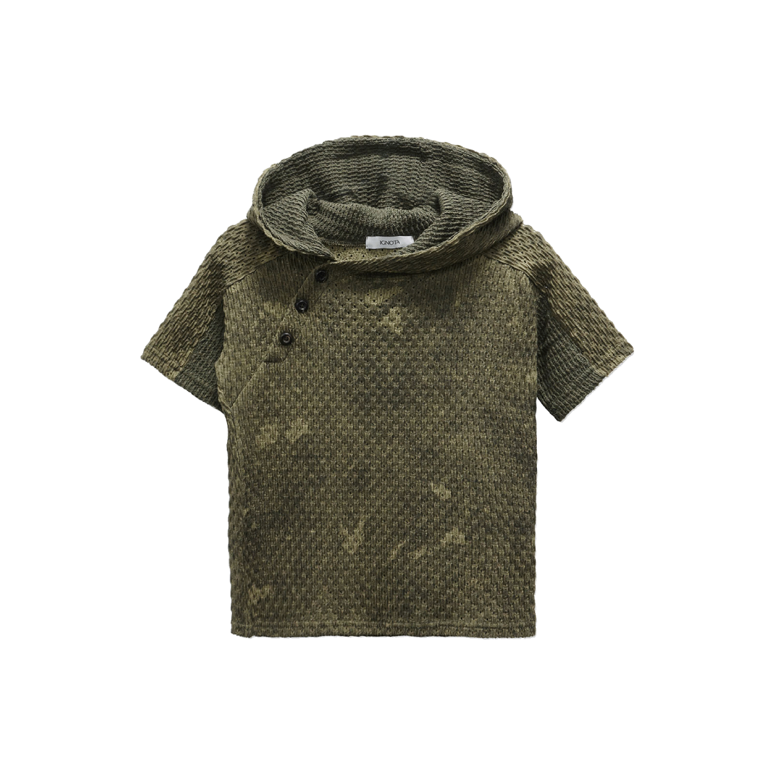 IGNTCR241 Ignota Core:12 Button Hoodie Khaki