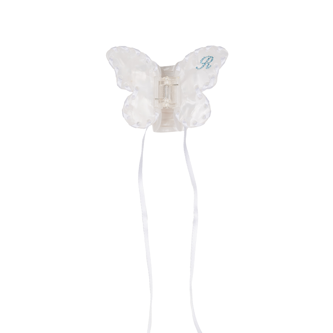 P0000ENI Roughneck Butterfly Hair Clip White