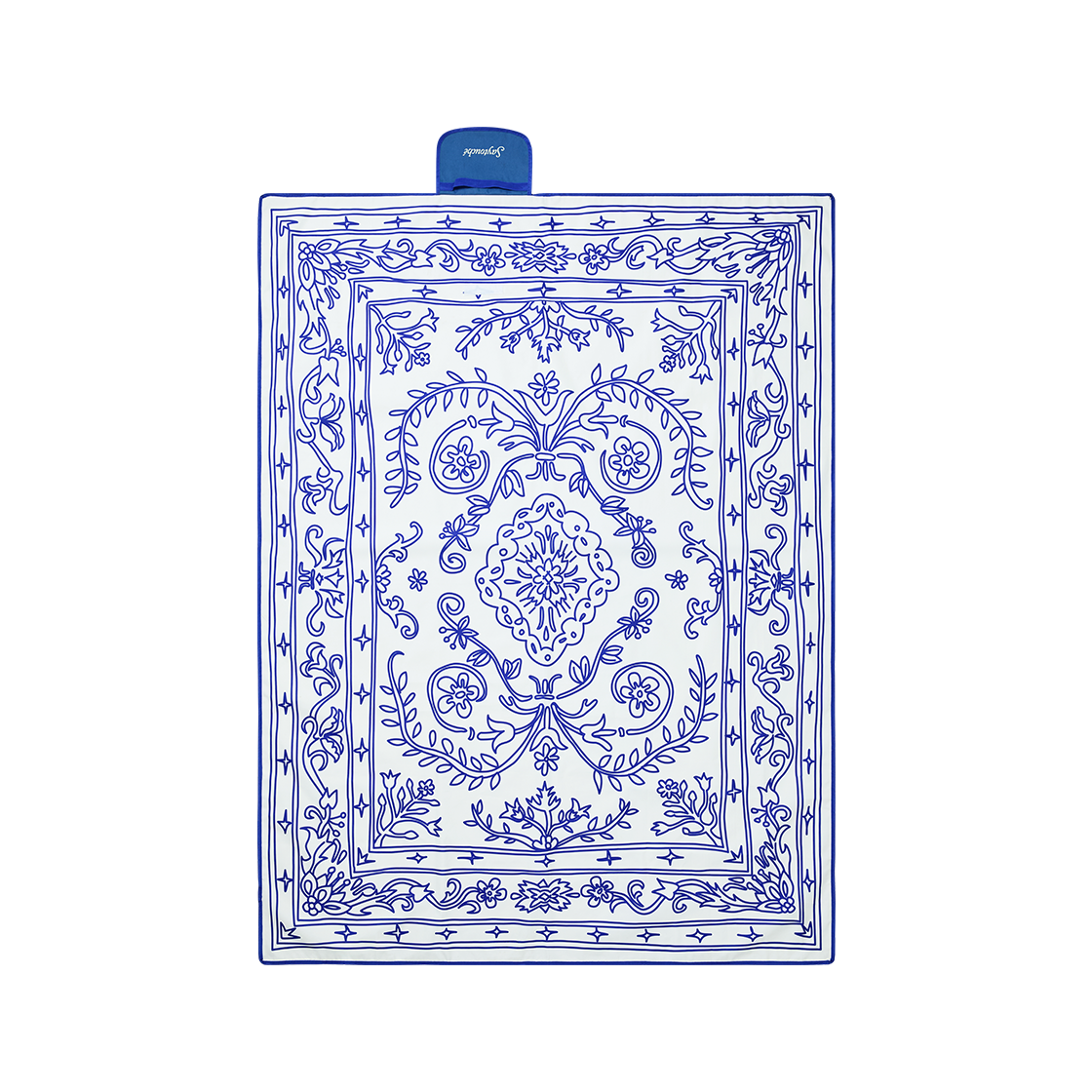 [18% 쿠폰] 세이투셰 두들 페르시안 피크닉 매트 블루([18% 쿠폰] Say Touche Doodle Persian Picnic Mat Blue)