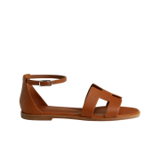 (W) Hermes Santorini Sandal Epsom & Gold