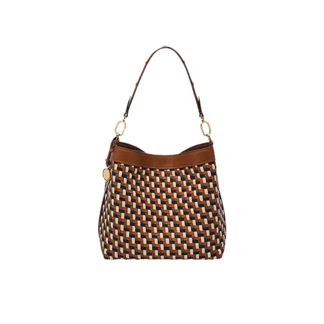 ZB11006249 Fossil Jessie Bucket Shoulder Bag Neutral Woven