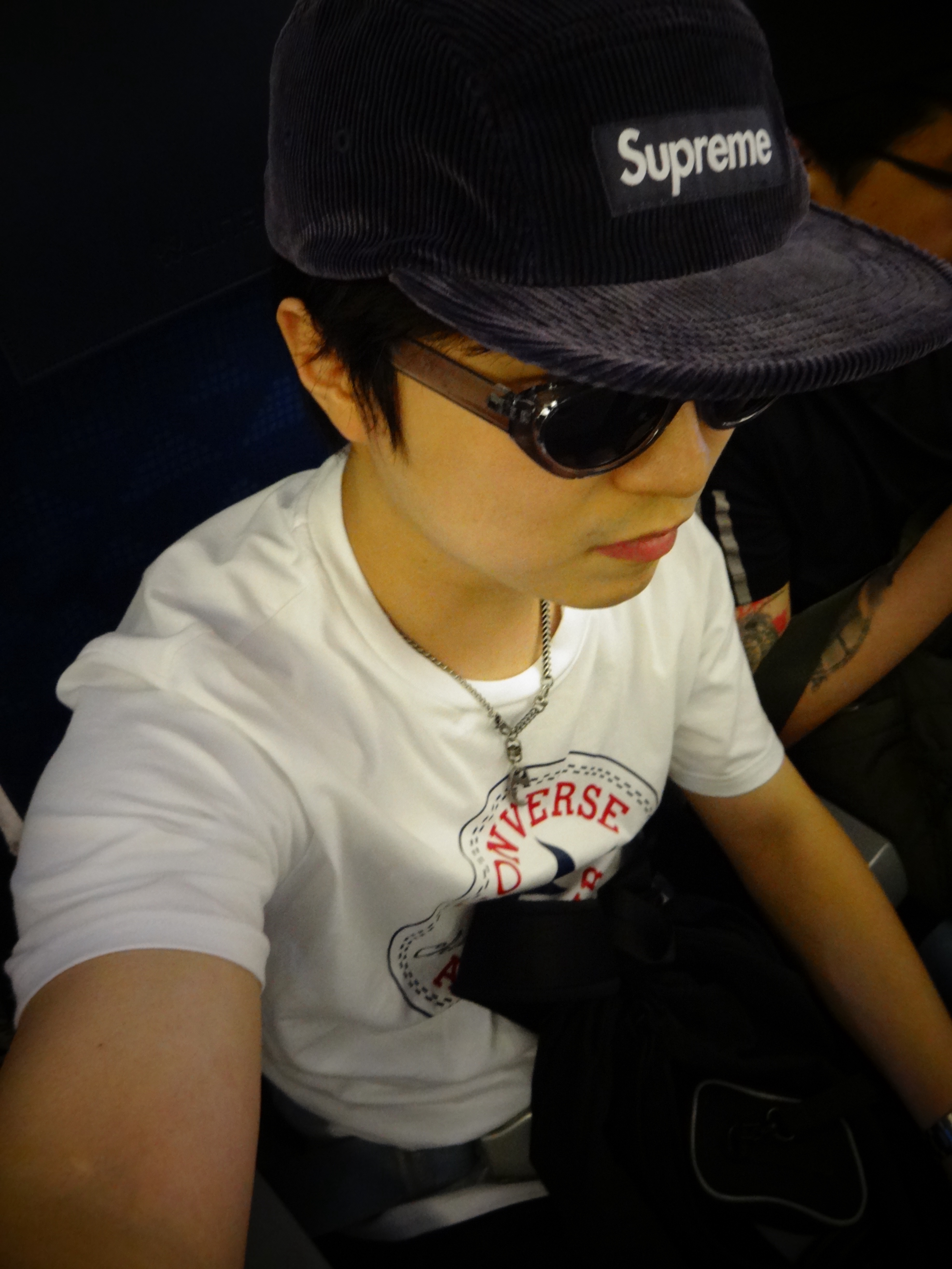 Supreme Corduroy Camp Cap Navy - 25SS, Nike x Supreme Air Force 1 Low Black 착용 스타일 - 3