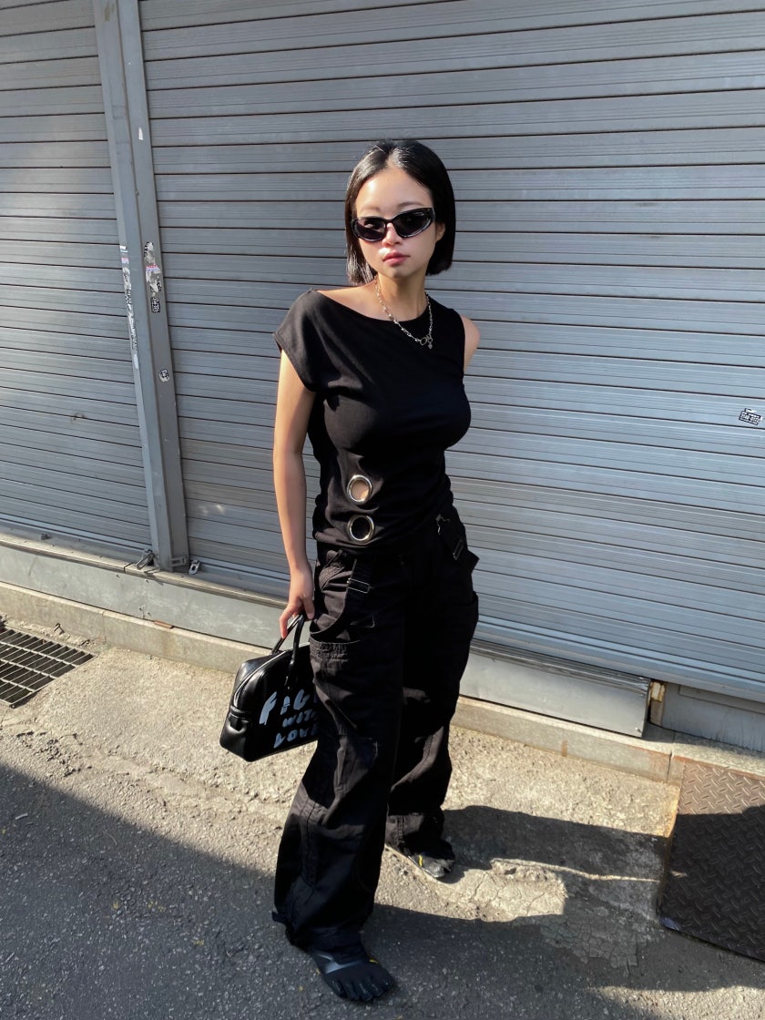 yuuuu1826様のリクエスト商品(LEMEME Sac Louis Black) CIE×Lui's ショルダーバッグ 黒 紫 - メルカリ