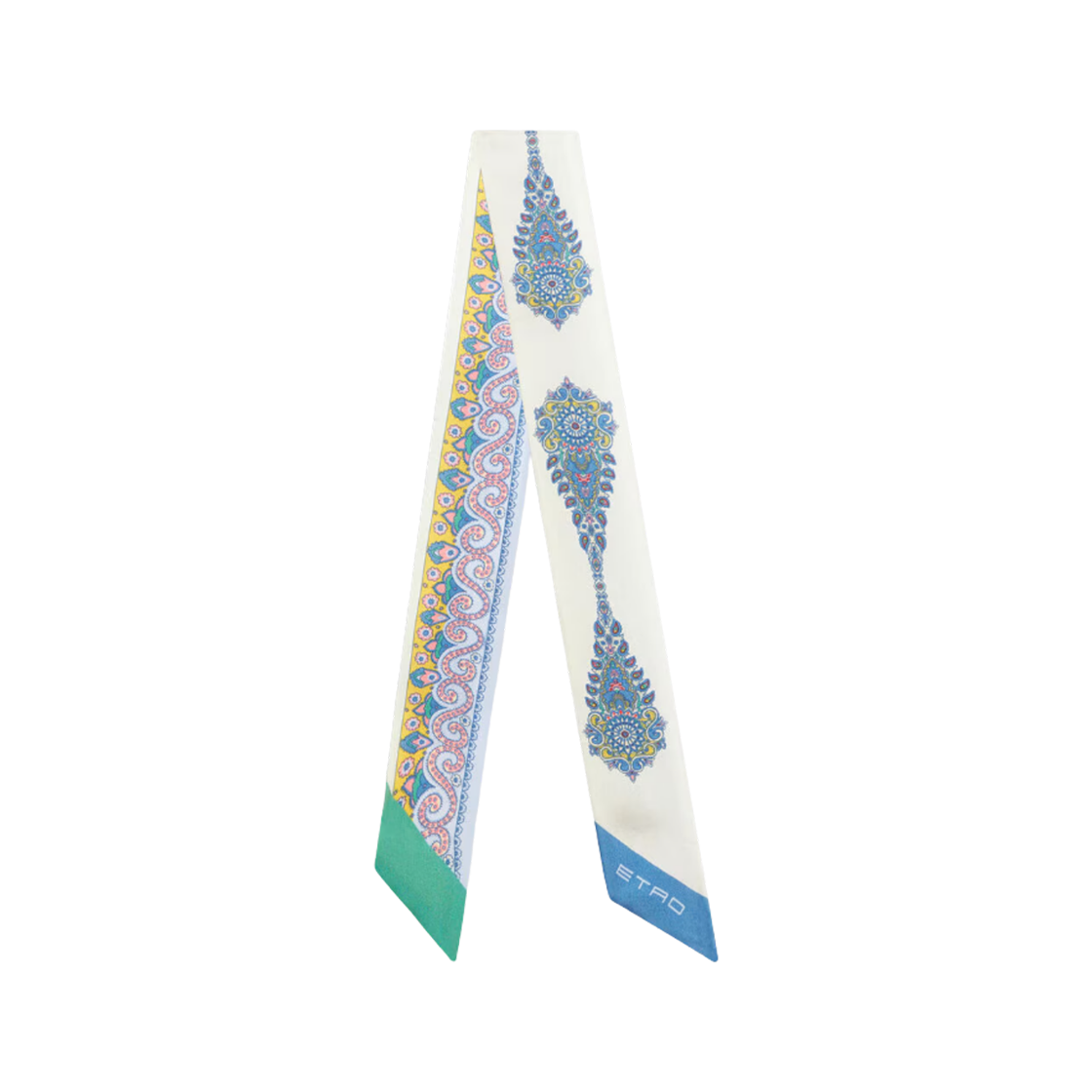 WATA0016AK638X0800 (W) Etro Silk Paisleyina with Medallion and Paisley Motif White