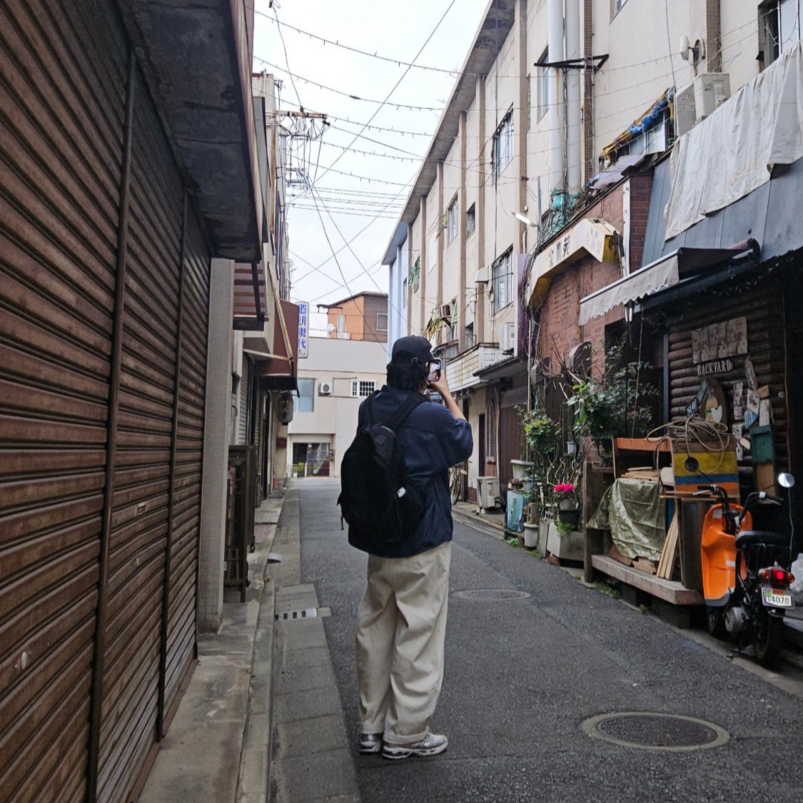 Asics Gel-Kayano 14 Cream Pure Silver, Nanamica Open Collar S/S Shirt Navy 착용 스타일