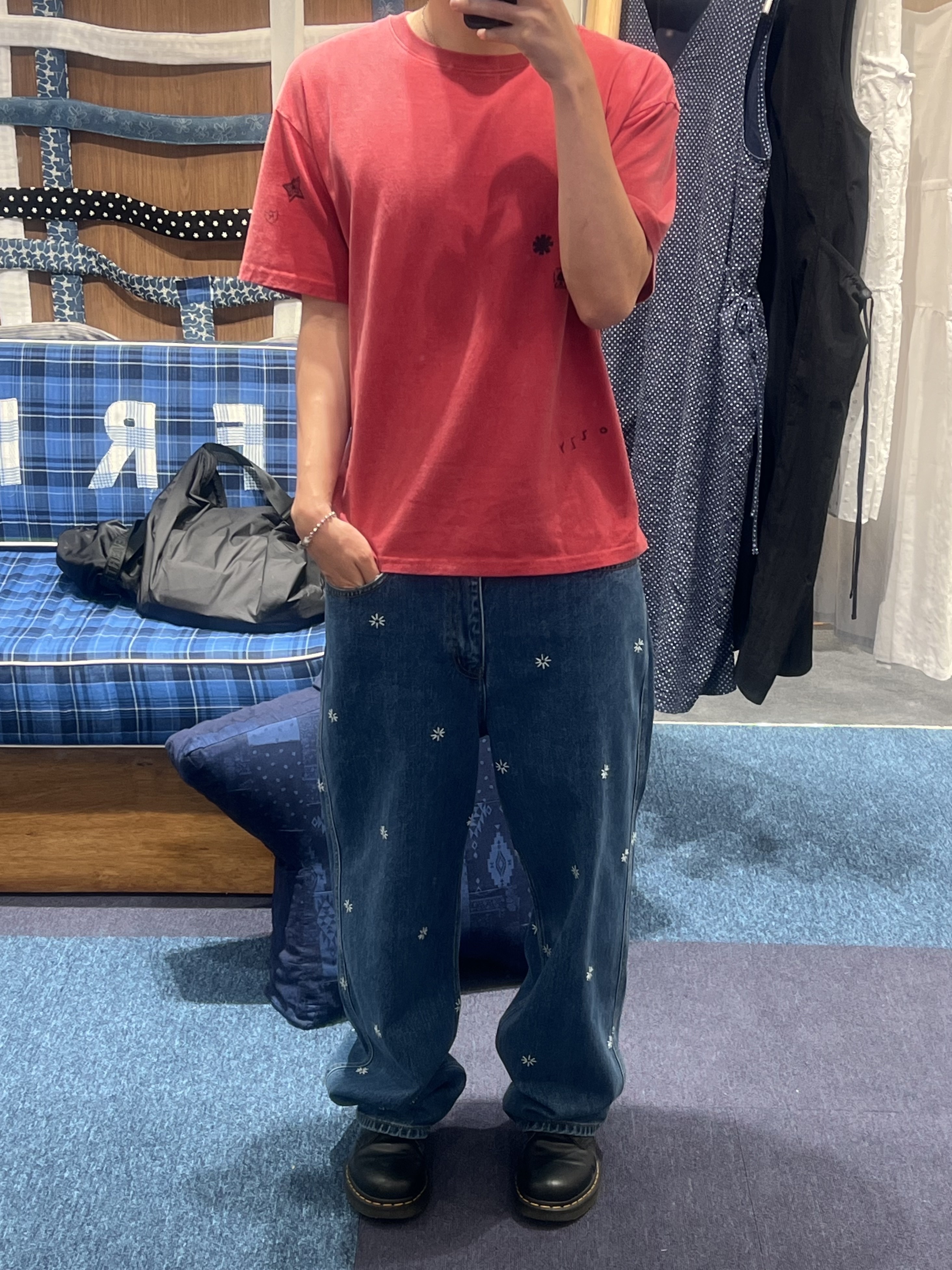 Dr. Martens 1461 Smooth Black, Fritur Kyoto Cargo Pants Beige_F251PT01 착용 스타일 - 5
