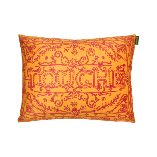 _SAYTOUCHE113_2 Say Touche Doodle Persian Cushion Yellow